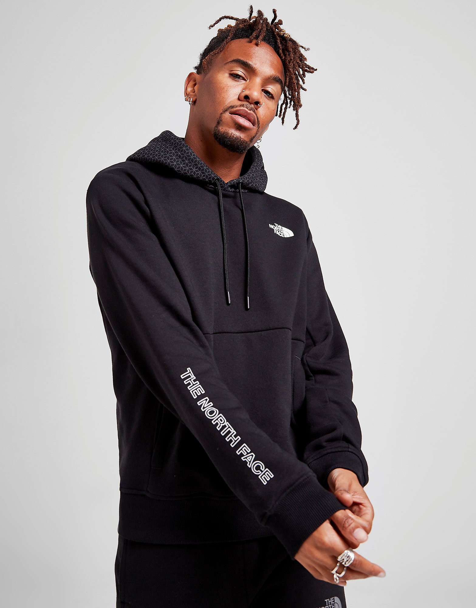 

The North Face All Over Geometric Print Overhead Hoodie - Only at JD - Black - Mens, Black