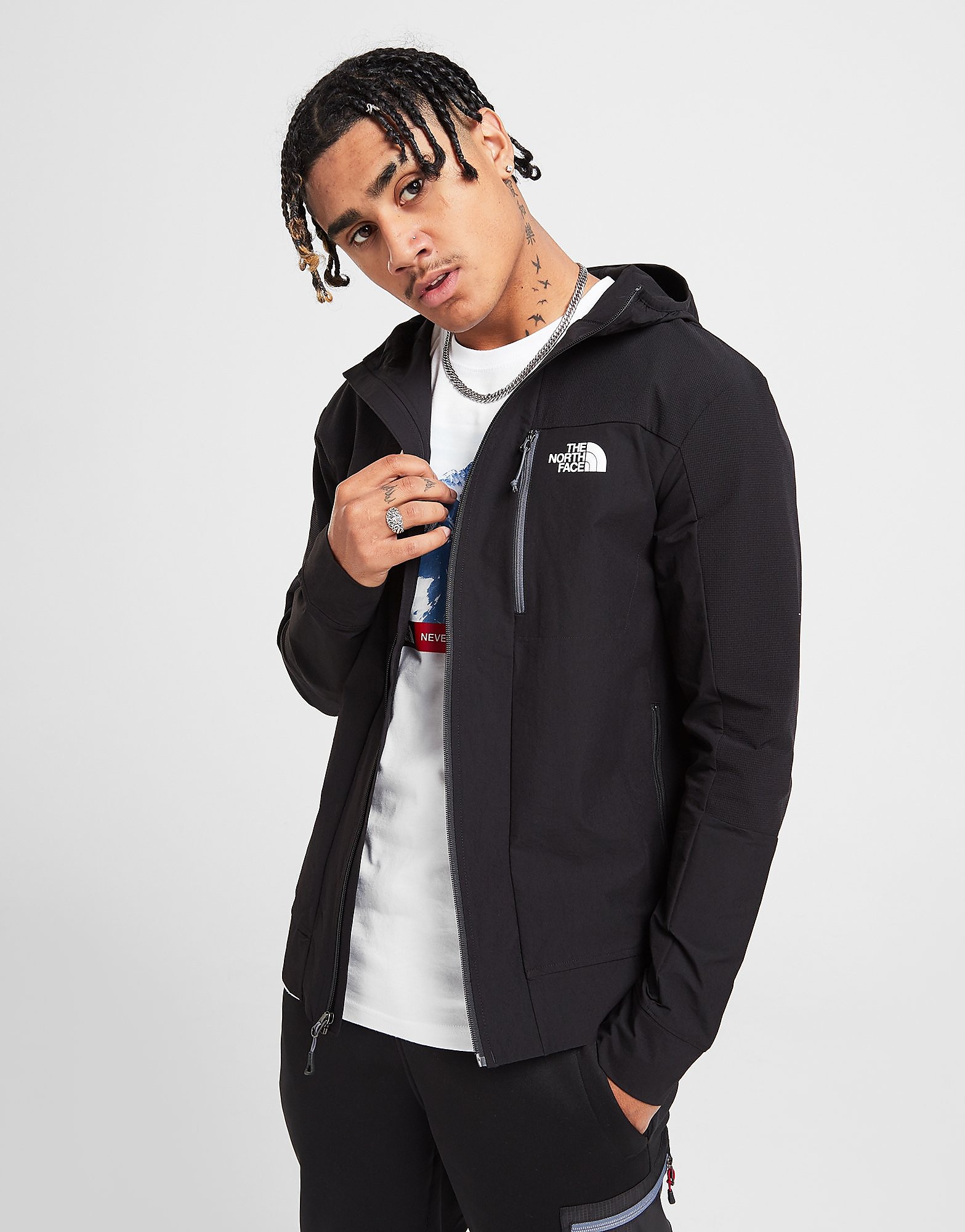 

The North Face Outdoor Full Zip Hooded Jacket - Only at JD - Black - Mens, Black