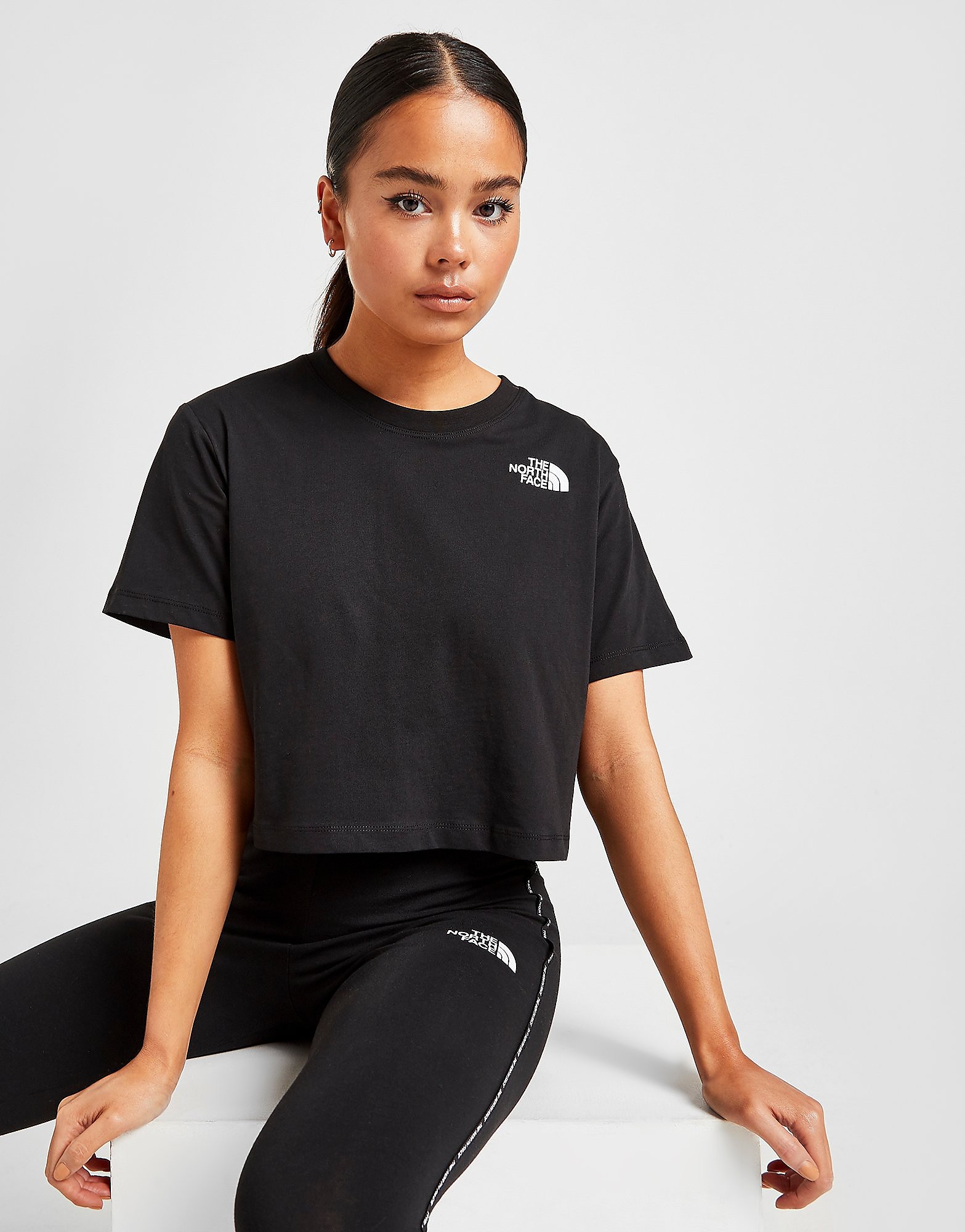 

The North Face Pantone Graphic Crop T-Shirt - Only at JD - Black - Womens, Black