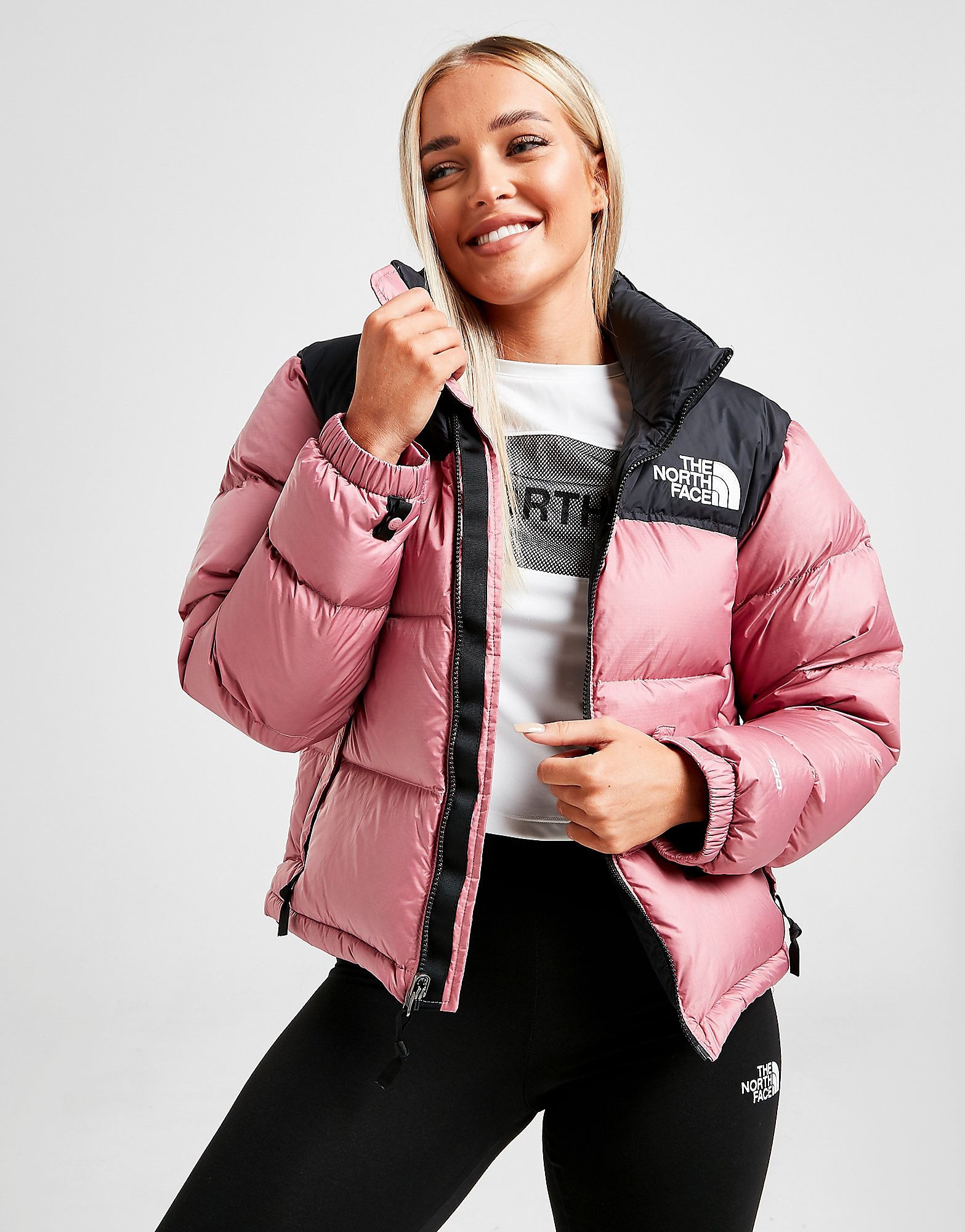 

The North Face Nuptse 1996 Down Jacket - Pink/Black - Womens, Pink/Black