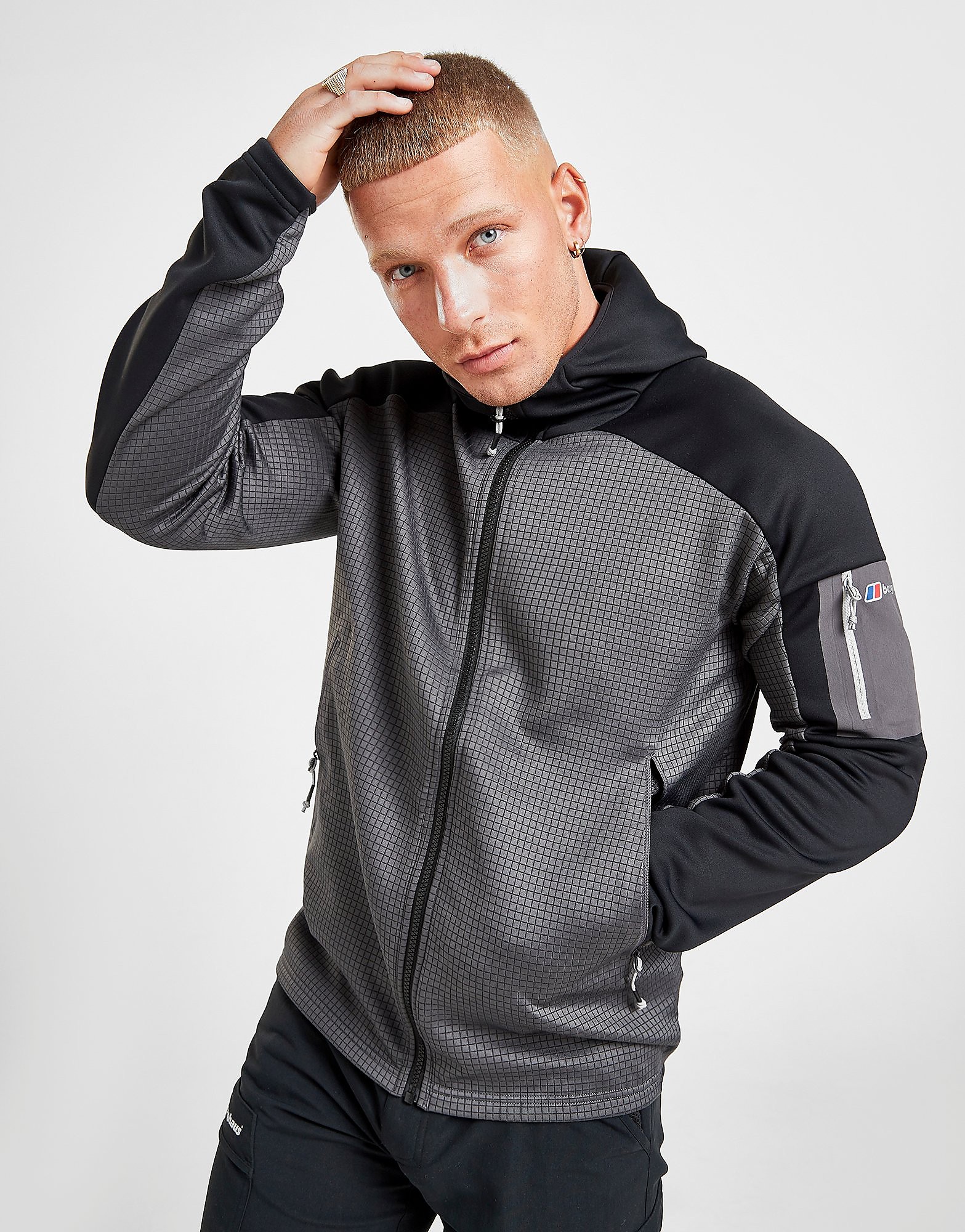 

Berghaus Sidley Full Zip Hoodie - Only at JD - Grey/Black - Mens, Grey/Black