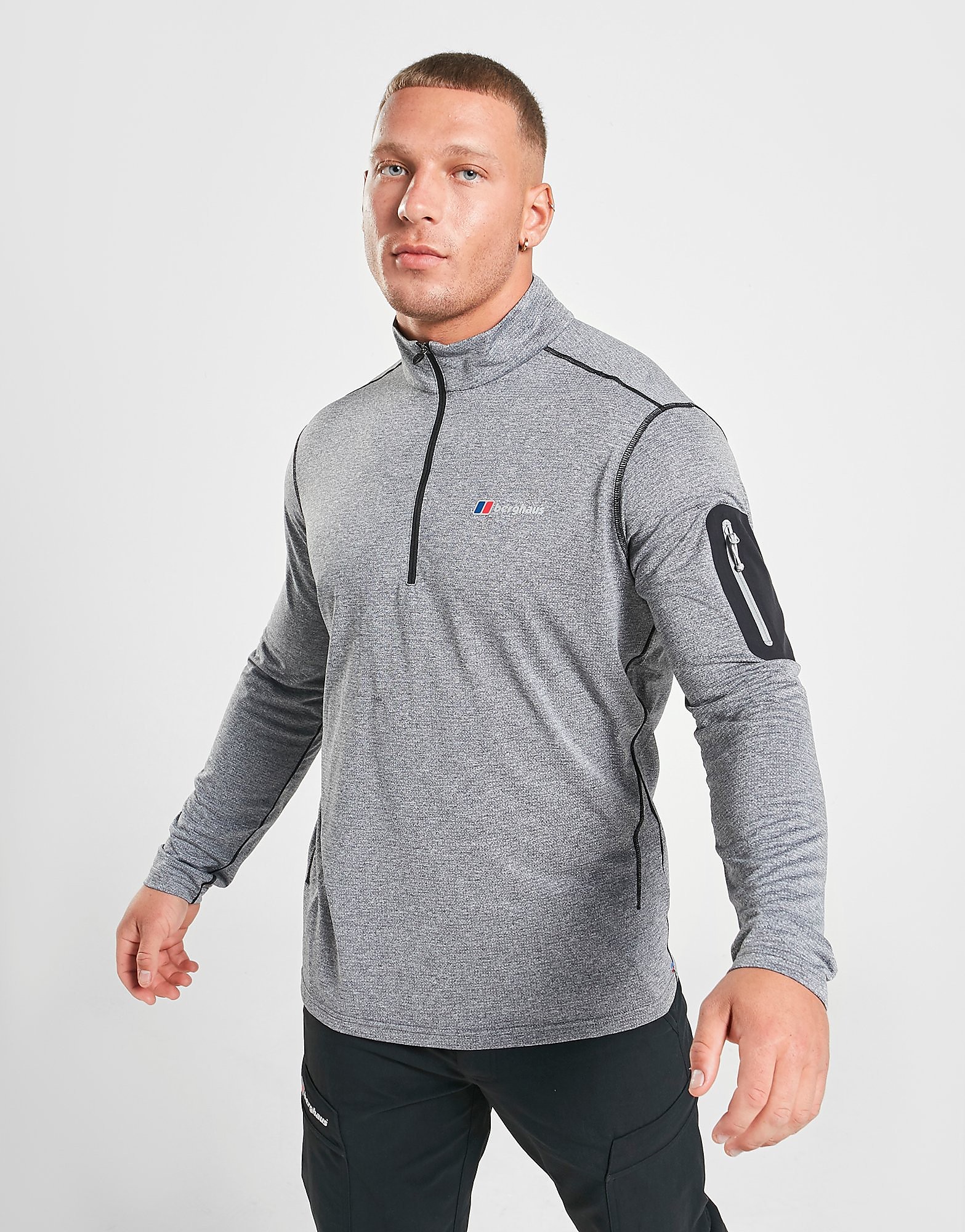 

Berghaus 1/4 Zip Tech Pocket Top - Only at JD - Grey - Mens, Grey