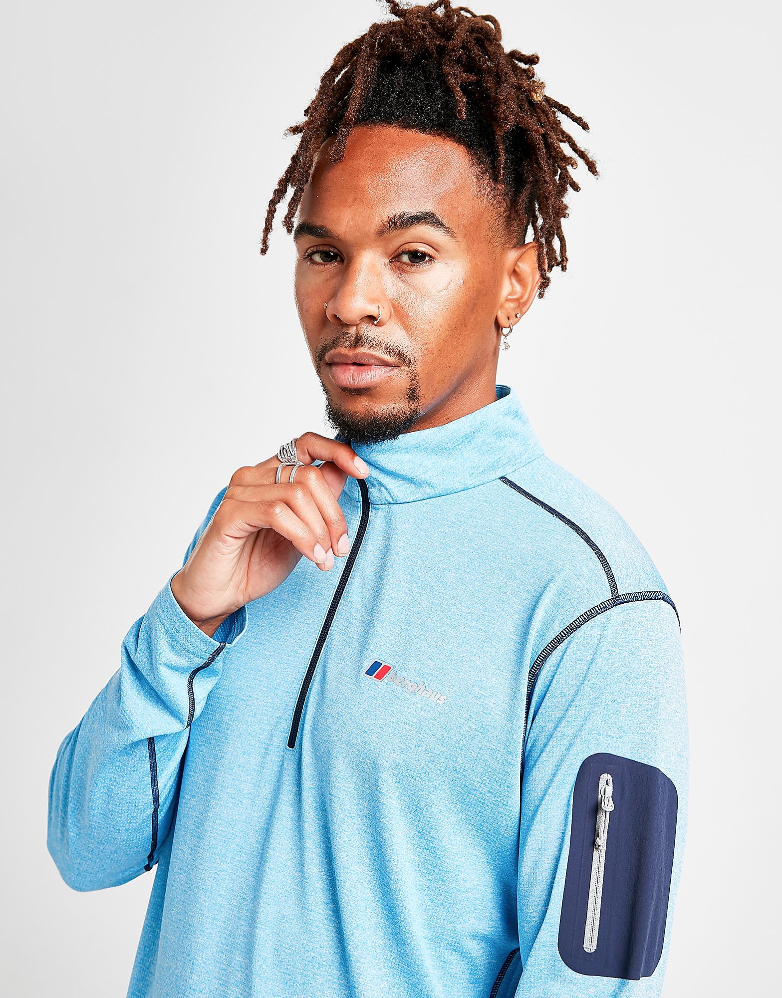 

Berghaus Tech Pocket 1/4 Zip Top - Blue - Mens, Blue