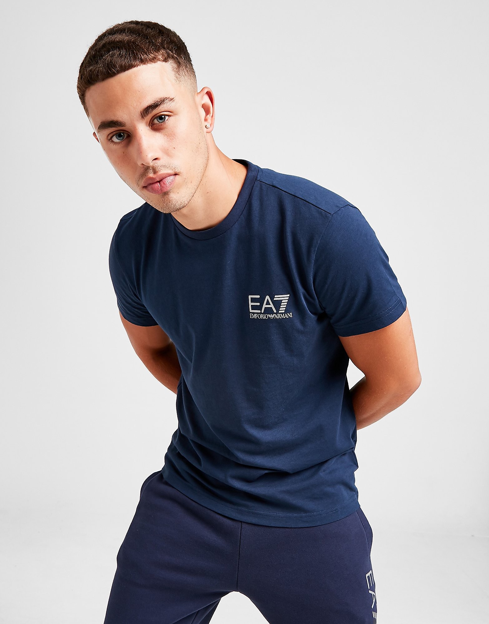 

Emporio Armani EA7 Reflective Tape Spine T-Shirt - Only at JD - BLUE - Mens, BLUE