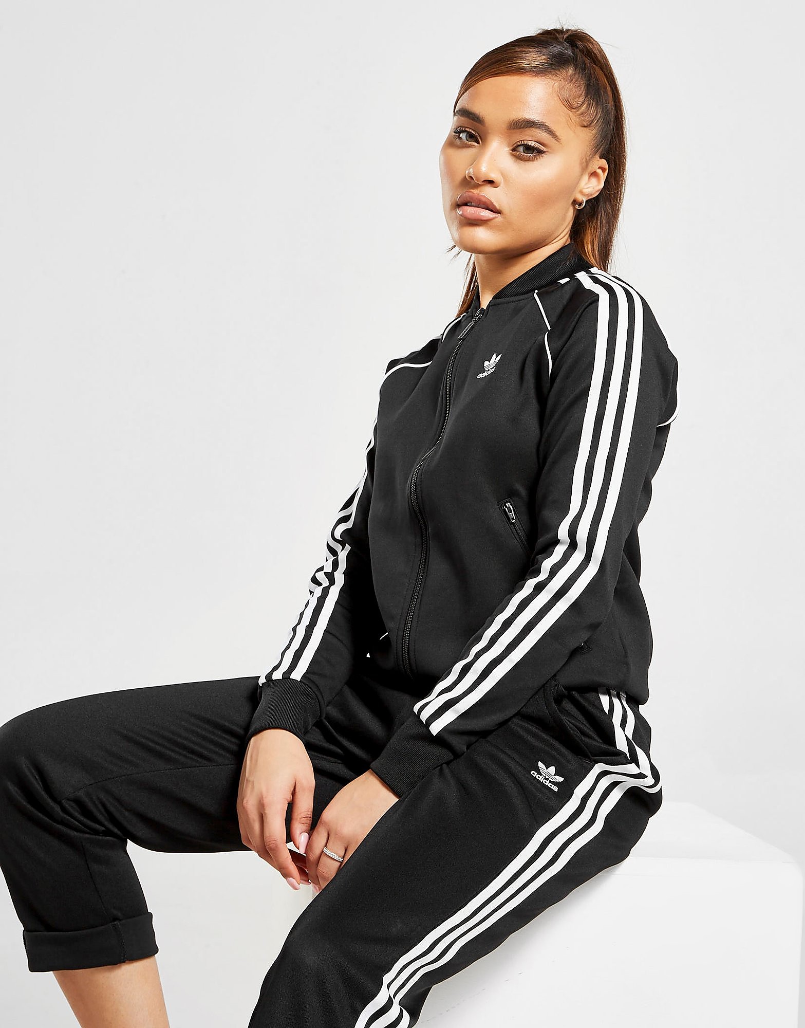 

adidas Originals SST Track Top - Black / White, Black / White