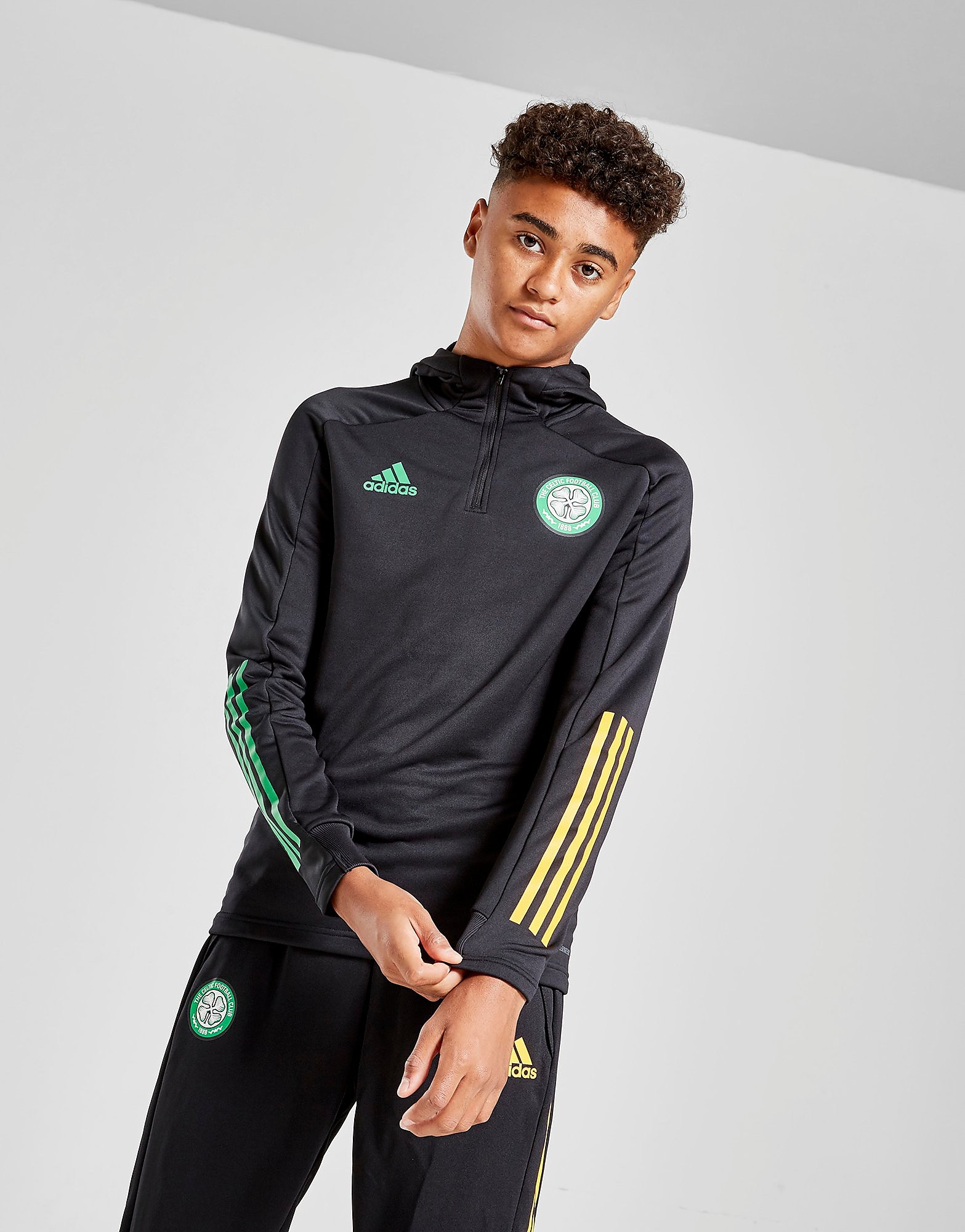 

adidas Celtic FC Track Hoodie Junior - Black - Kids, Black
