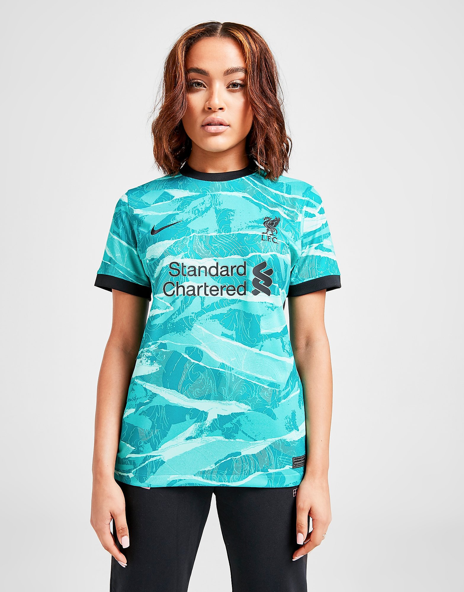 

Nike Liverpool FC 2020/21 Away Shirt Women's - Hyper Turquoise/Black, Hyper Turquoise/Black