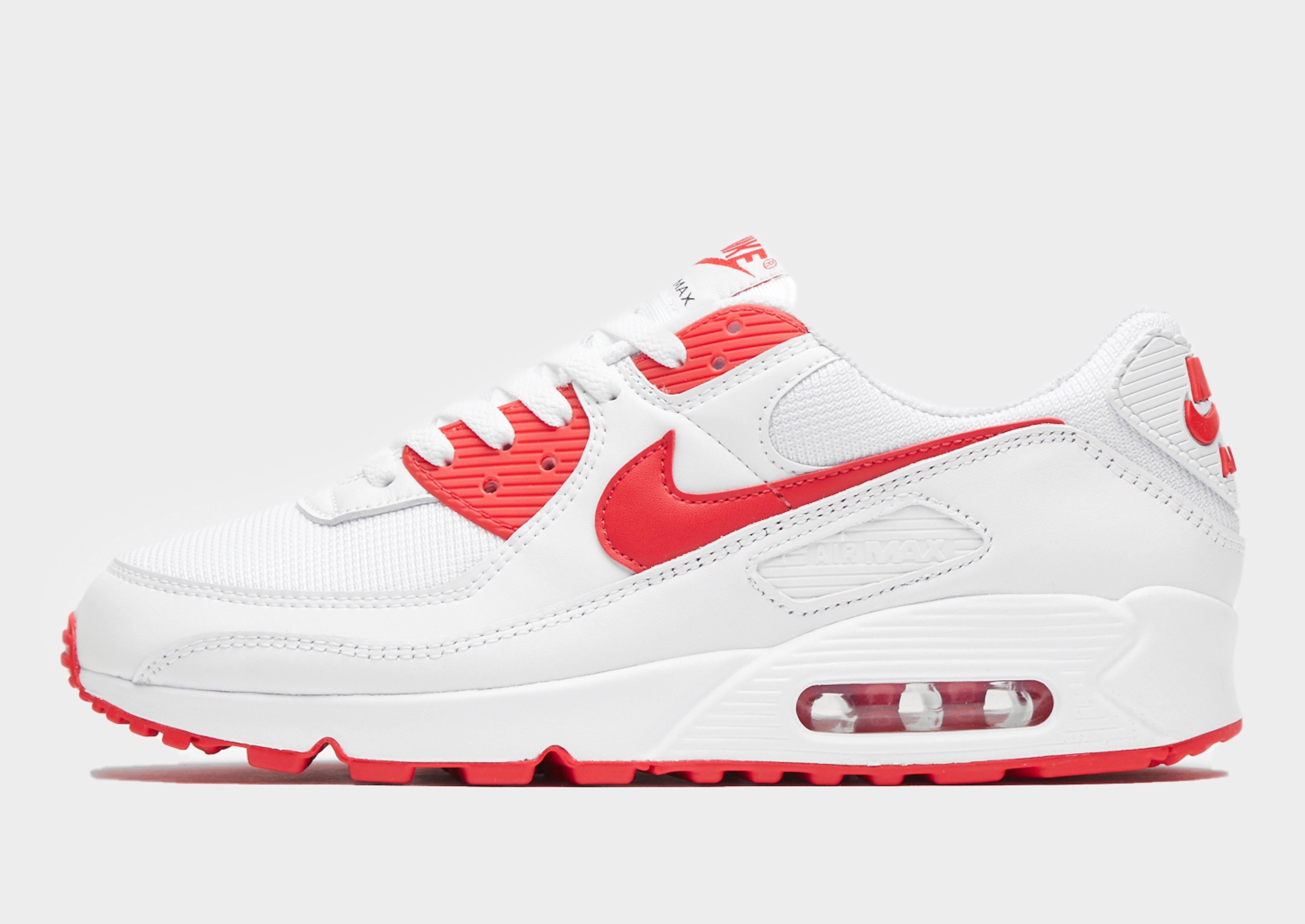 

Nike Air Max 90 - White/Black/Hyper Red - Mens, White/Black/Hyper Red