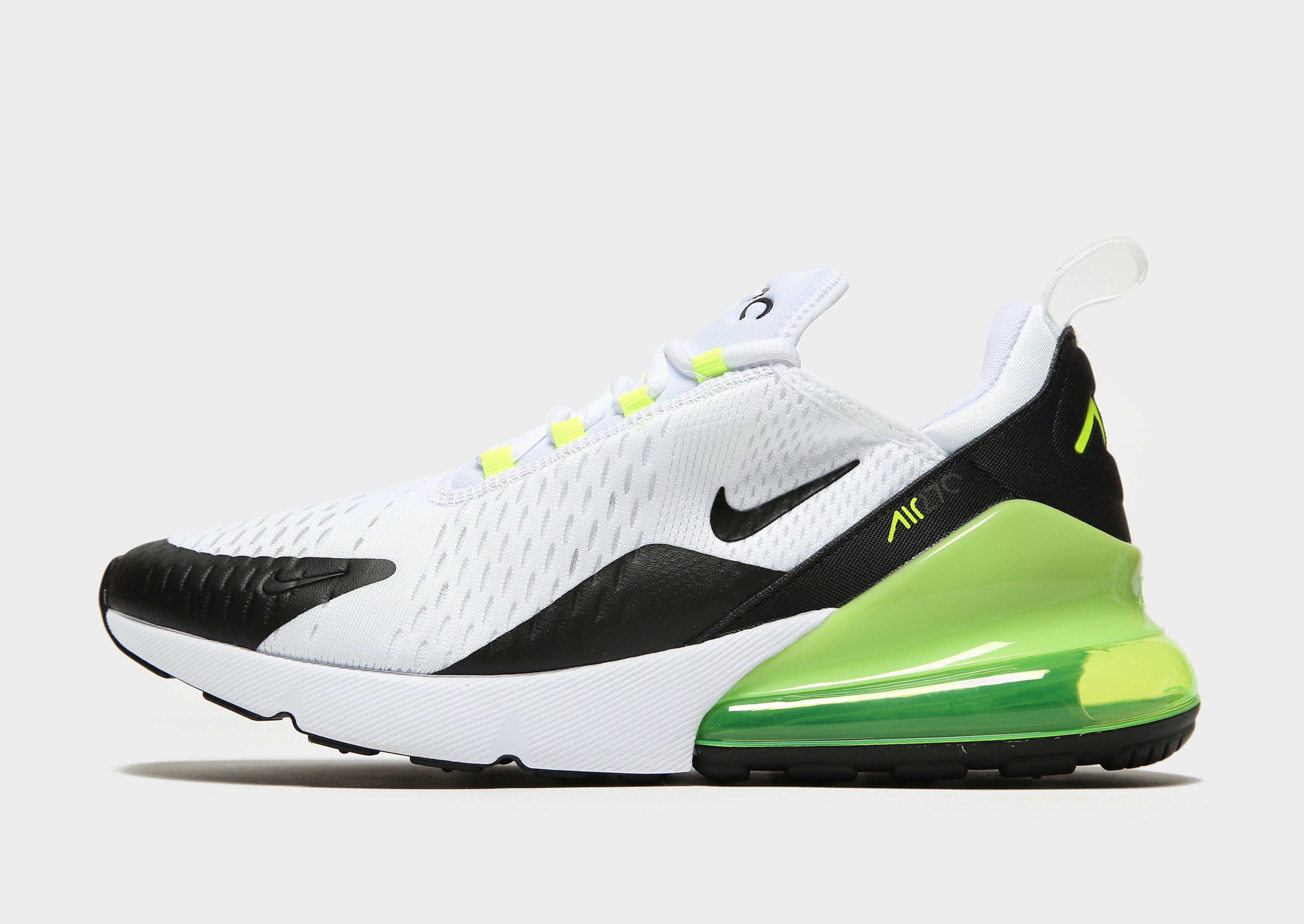 Nike Air Max 270 - White/Volt/Black - Mens, White/Volt/Black