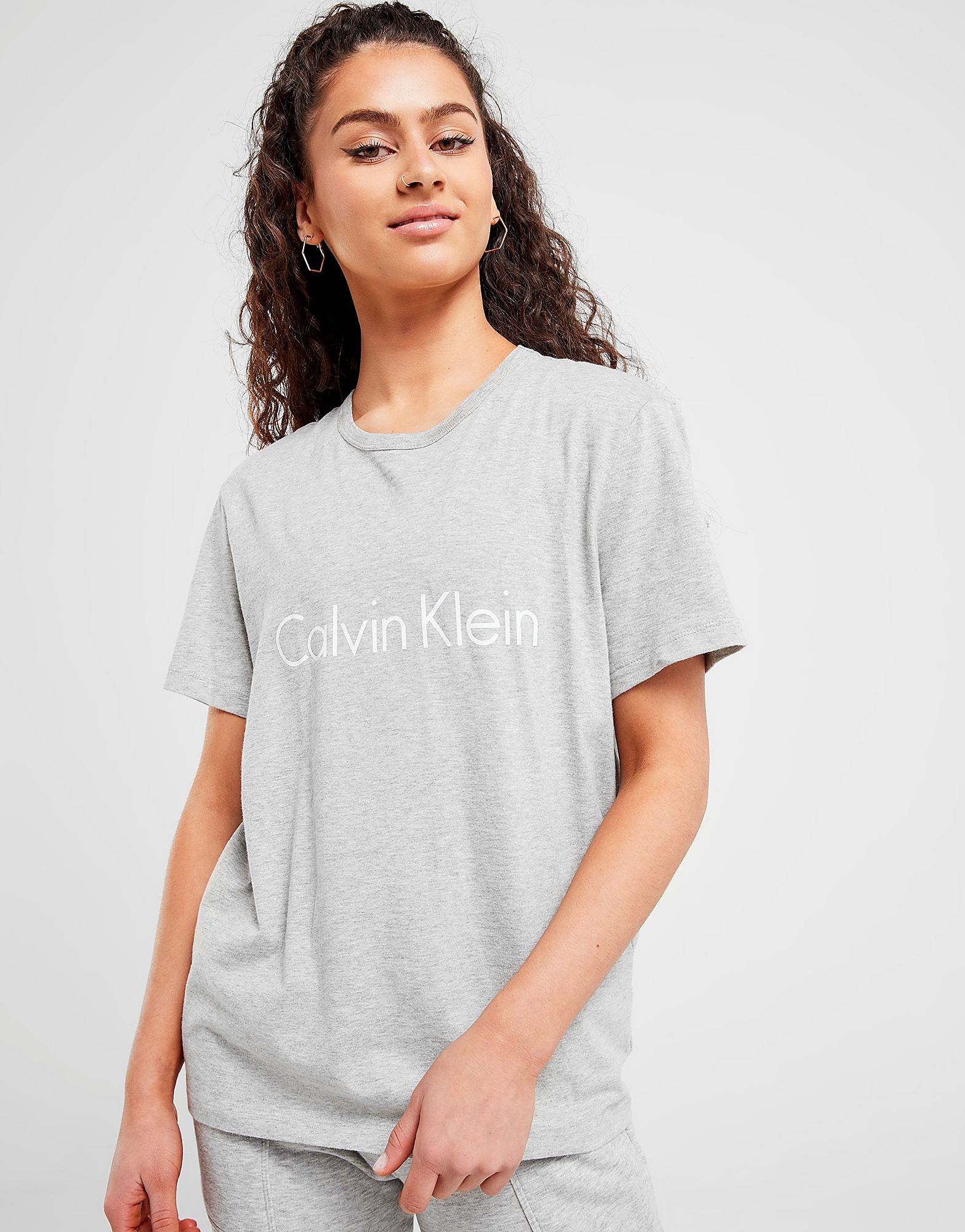 

Calvin Klein Logo T-Shirt - Grey - Womens, Grey