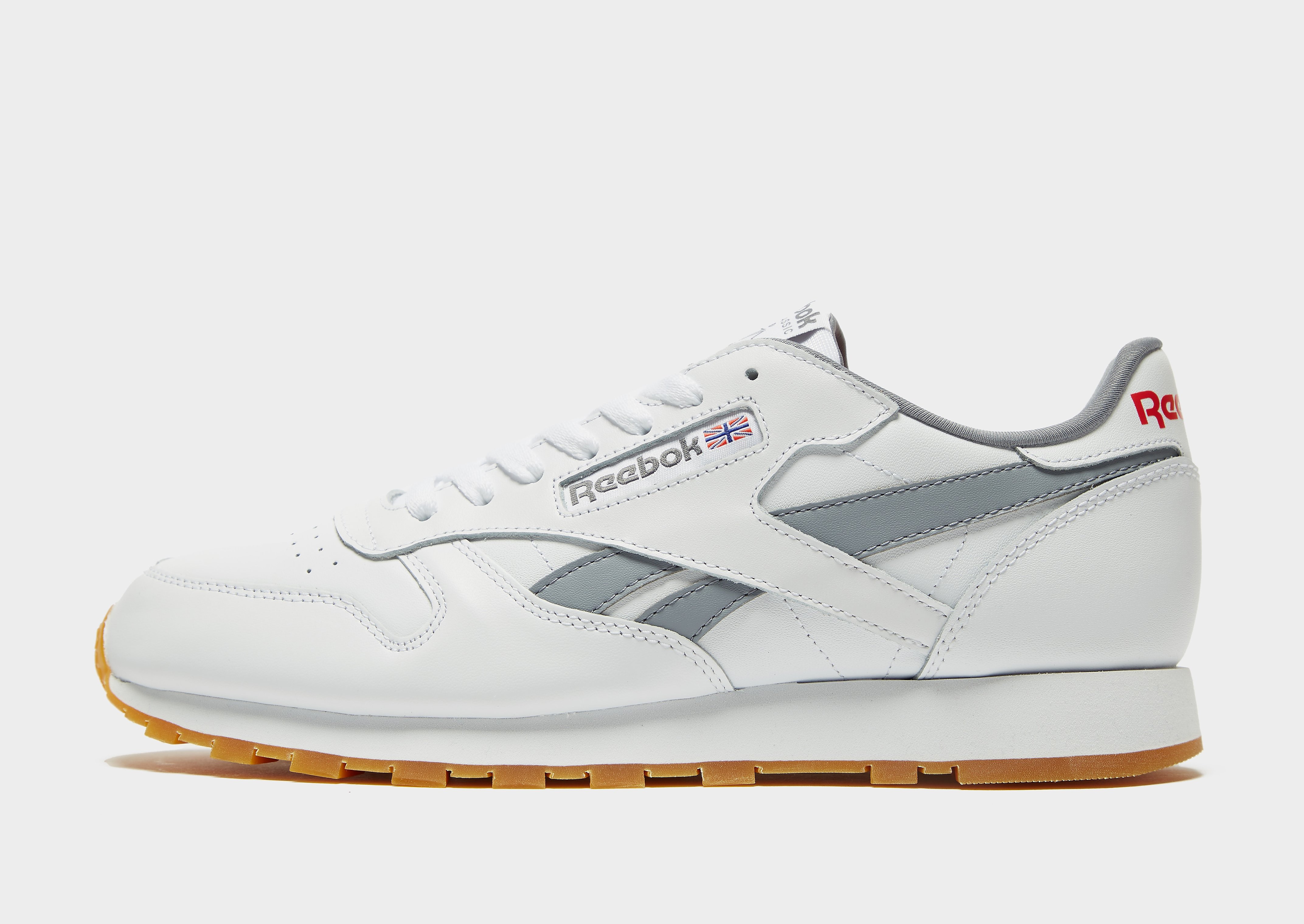

Reebok Classic Leather - White / Cold Grey 4 / Vector Red - Mens, White / Cold Grey 4 / Vector Red