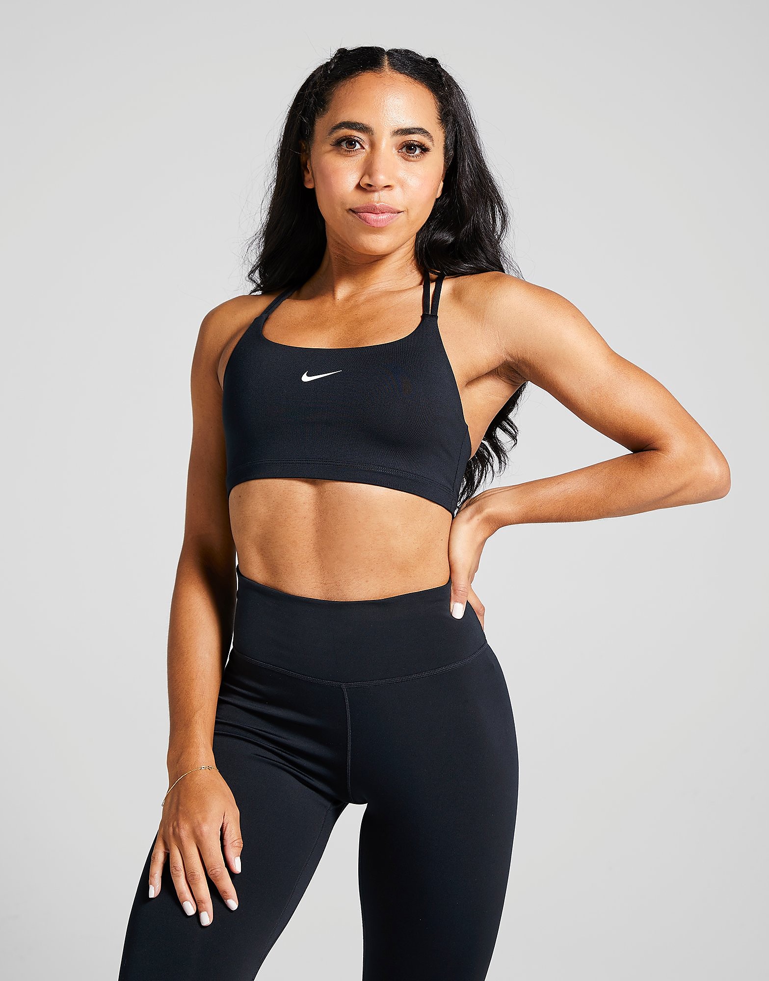 Nike Training Strappy Bra - Black/White/White, Black/White/White