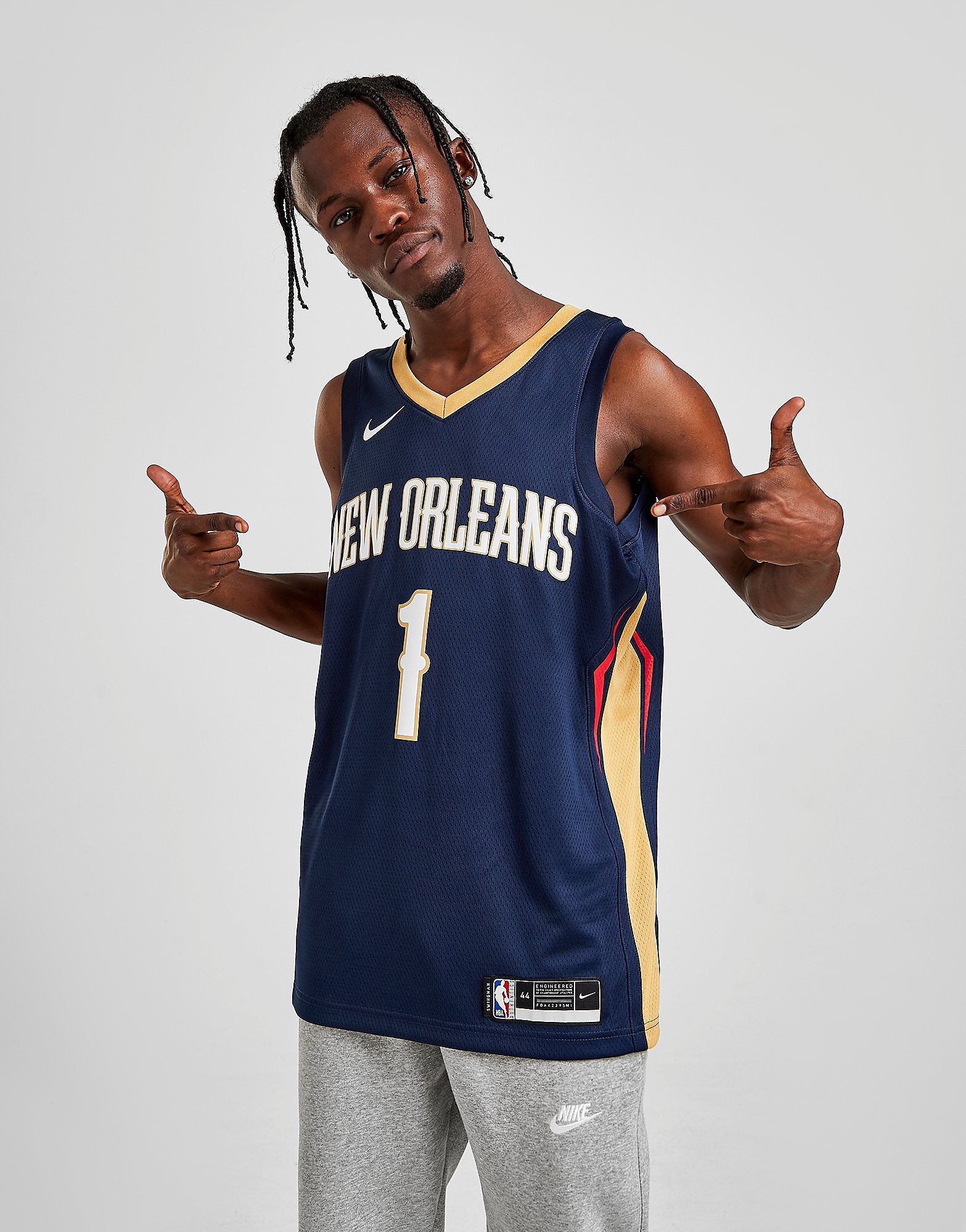 

Nike NBA New Orleans Pelicans #1 Williamson Jersey - College Navy/Club Gold/Gold/Red - Mens, College Navy/Club Gold/Gold/Red