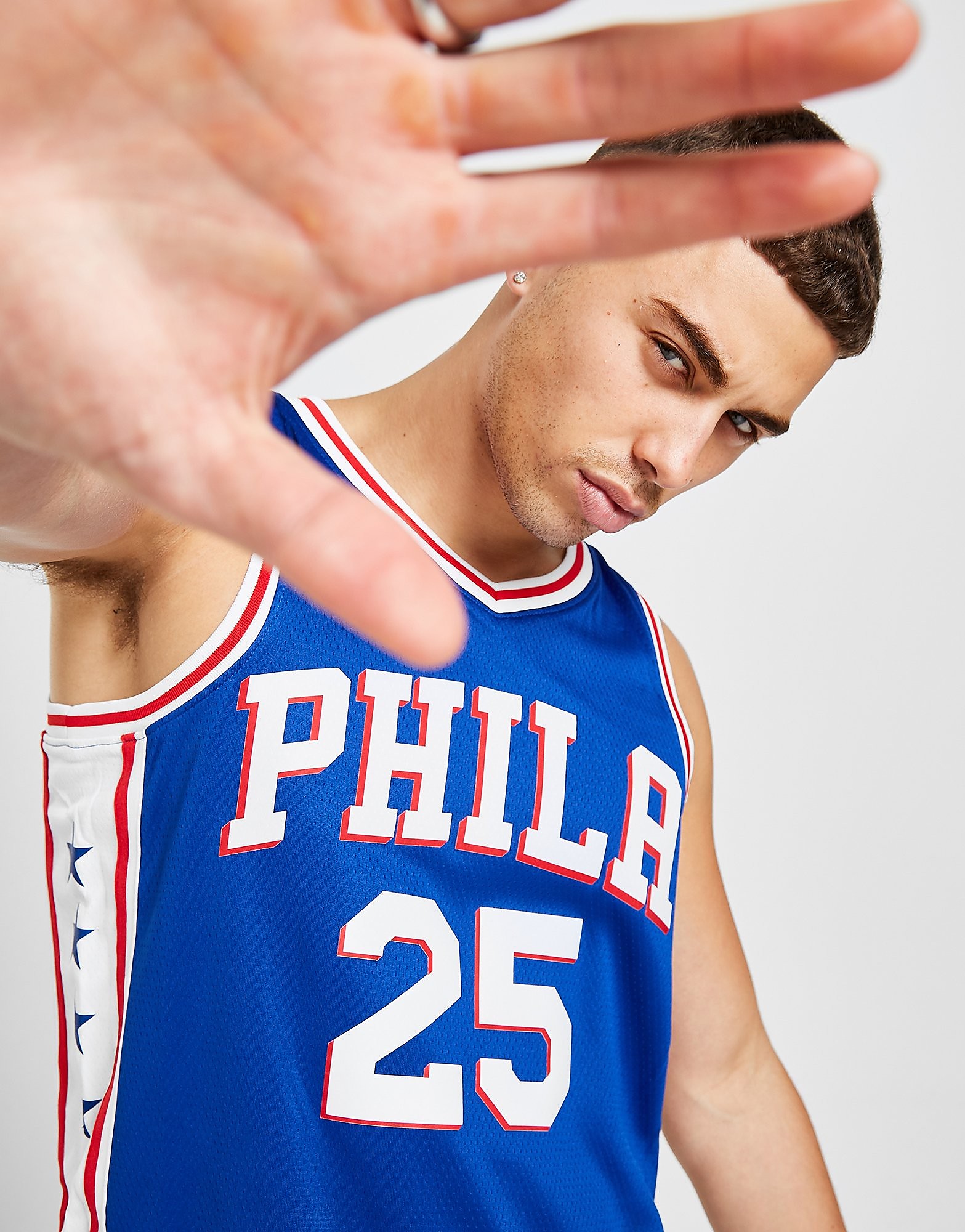 

Nike NBA Philadelphia 76ers Simmons #25 Swingman Jersey - Rush Blue/White - Mens, Rush Blue/White