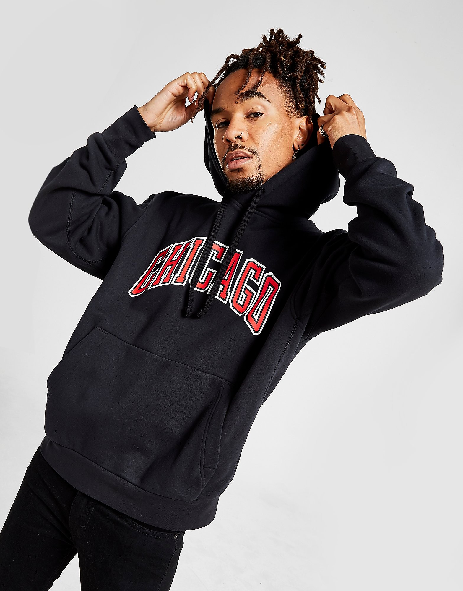 Nike NBA Chicago Bulls Statement Edition Hoodie - Black/White - Mens, Black/White