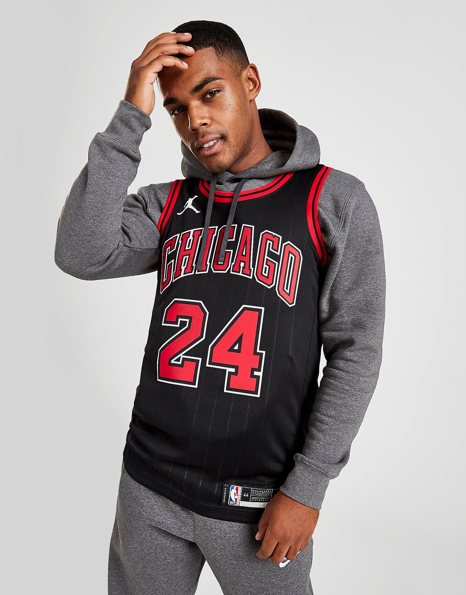 

Jordan NBA Chicago Bulls Markkanen #24 Swingman Jersey - Black - Mens, Black