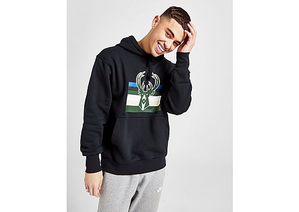 Jordan Sweat à capuche NBA Milwaukee Bucks Pullover Homme - Black/White, Black/White