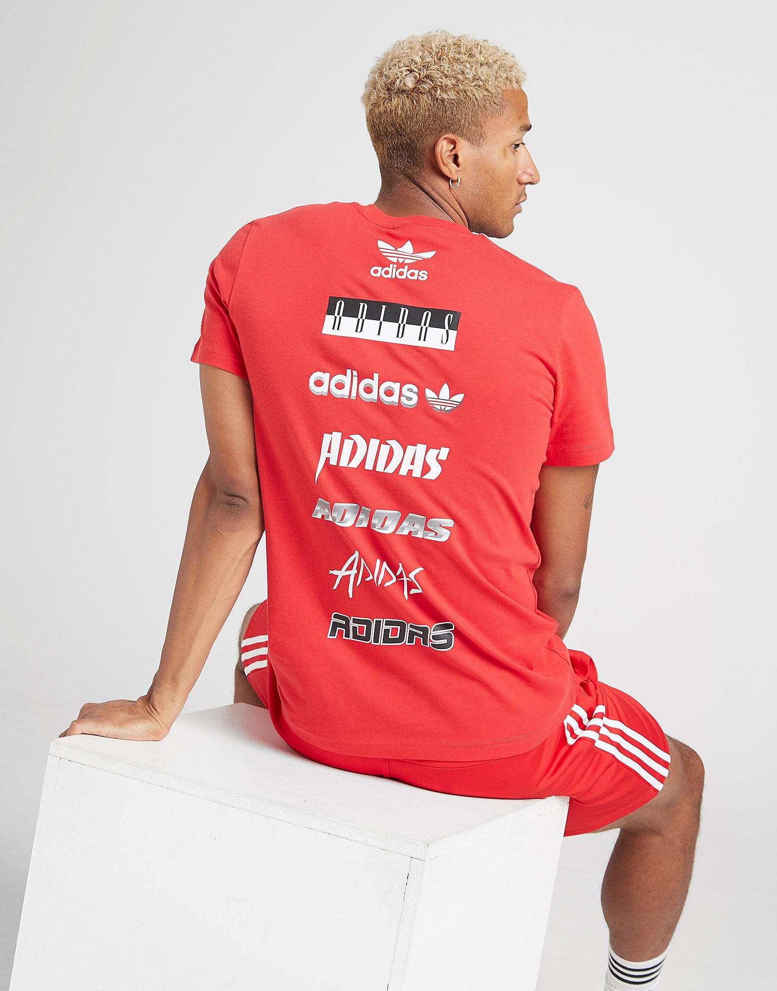 

adidas Originals Sticker T-Shirt - Only at JD - Red/RED - Mens, Red/RED