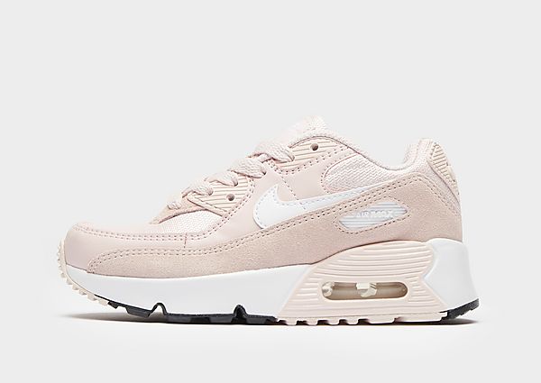 Nike Baskets Air Max 90 Leather Enfant - Barely Rose/Black/White, Barely Rose/Black/White