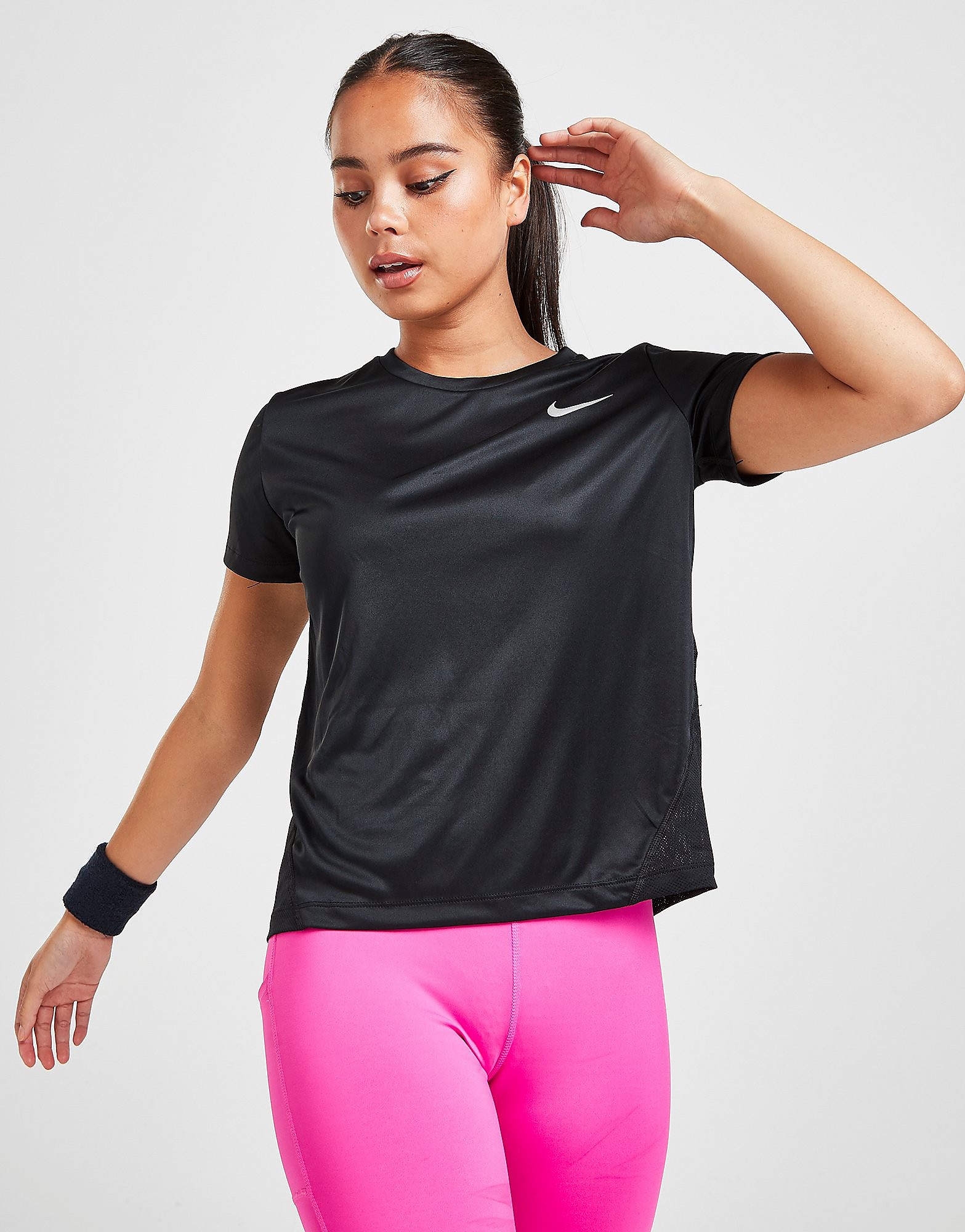 

Nike Running Miler Short Sleeve T-Shirt - Black - Womens, Black
