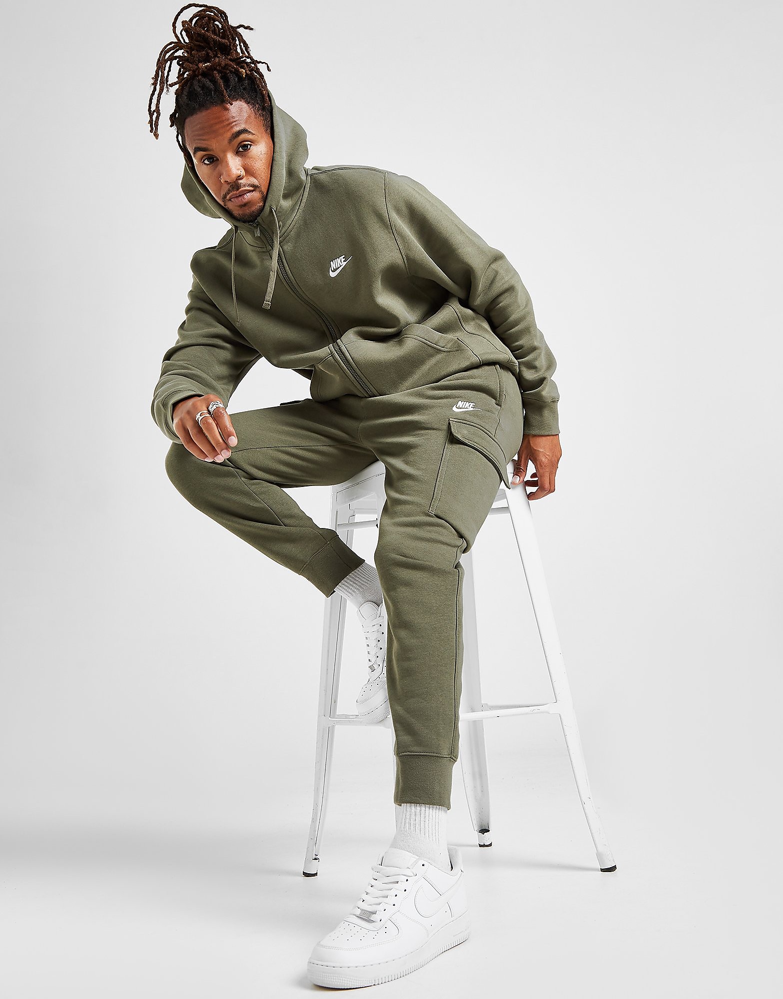 

Nike Foundation Fleece Cargo Joggers - Twilight Marsh/Twilight Marsh/White - Mens, Twilight Marsh/Twilight Marsh/White