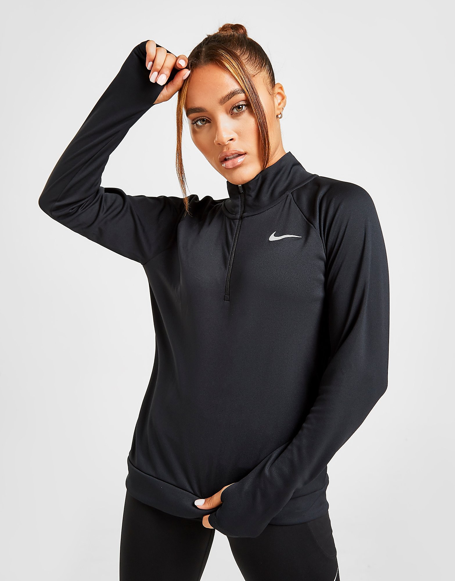 

Nike Running Pacer 1/4 Zip Track Top - Black, Black