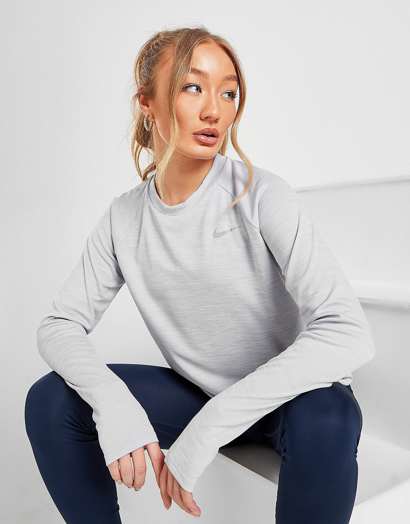 

Nike Running Pacer Crew Sweatshirt - Grey - Womens, Grey