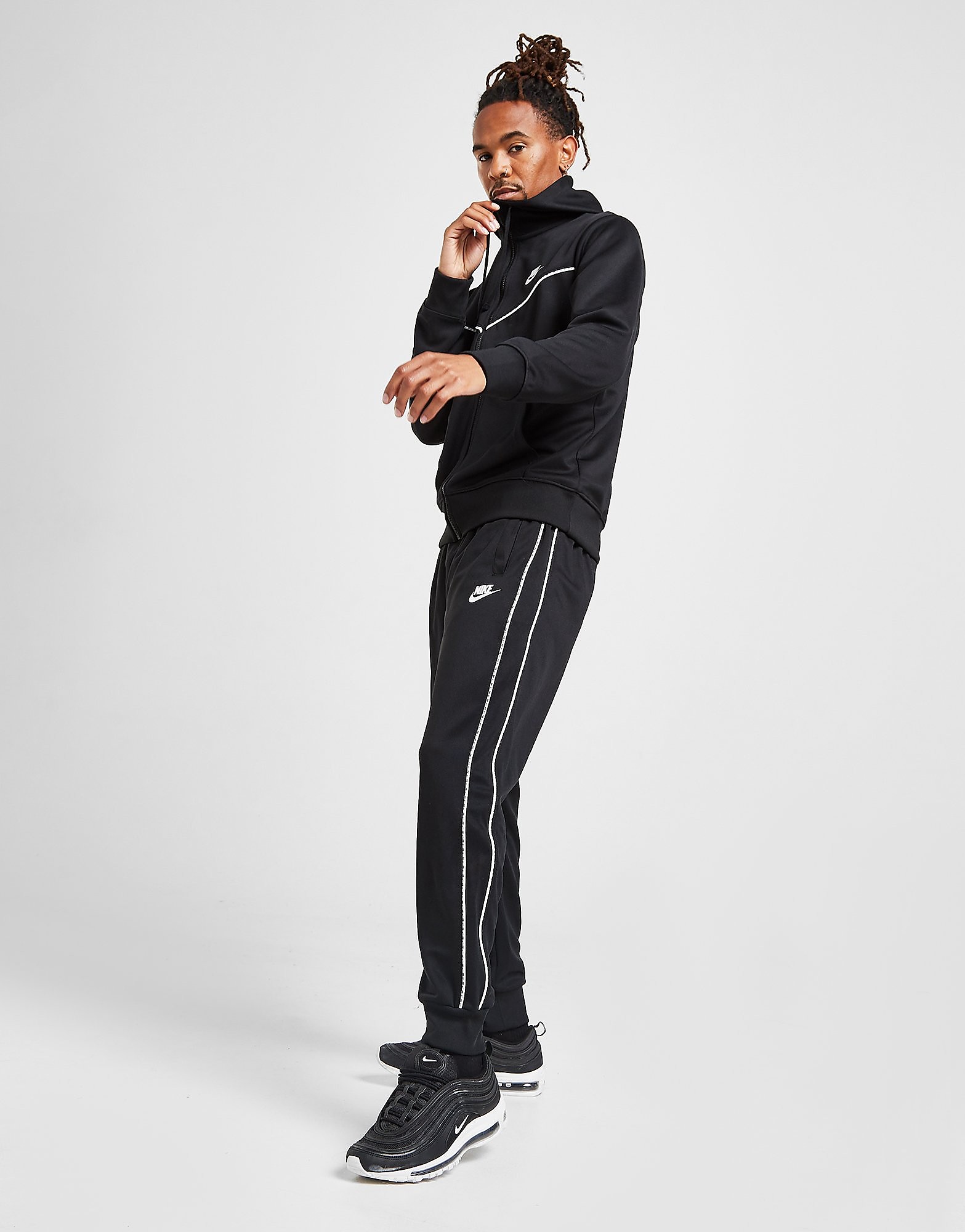 

Nike Repeat Logo Track Pants - Black/White - Mens, Black/White