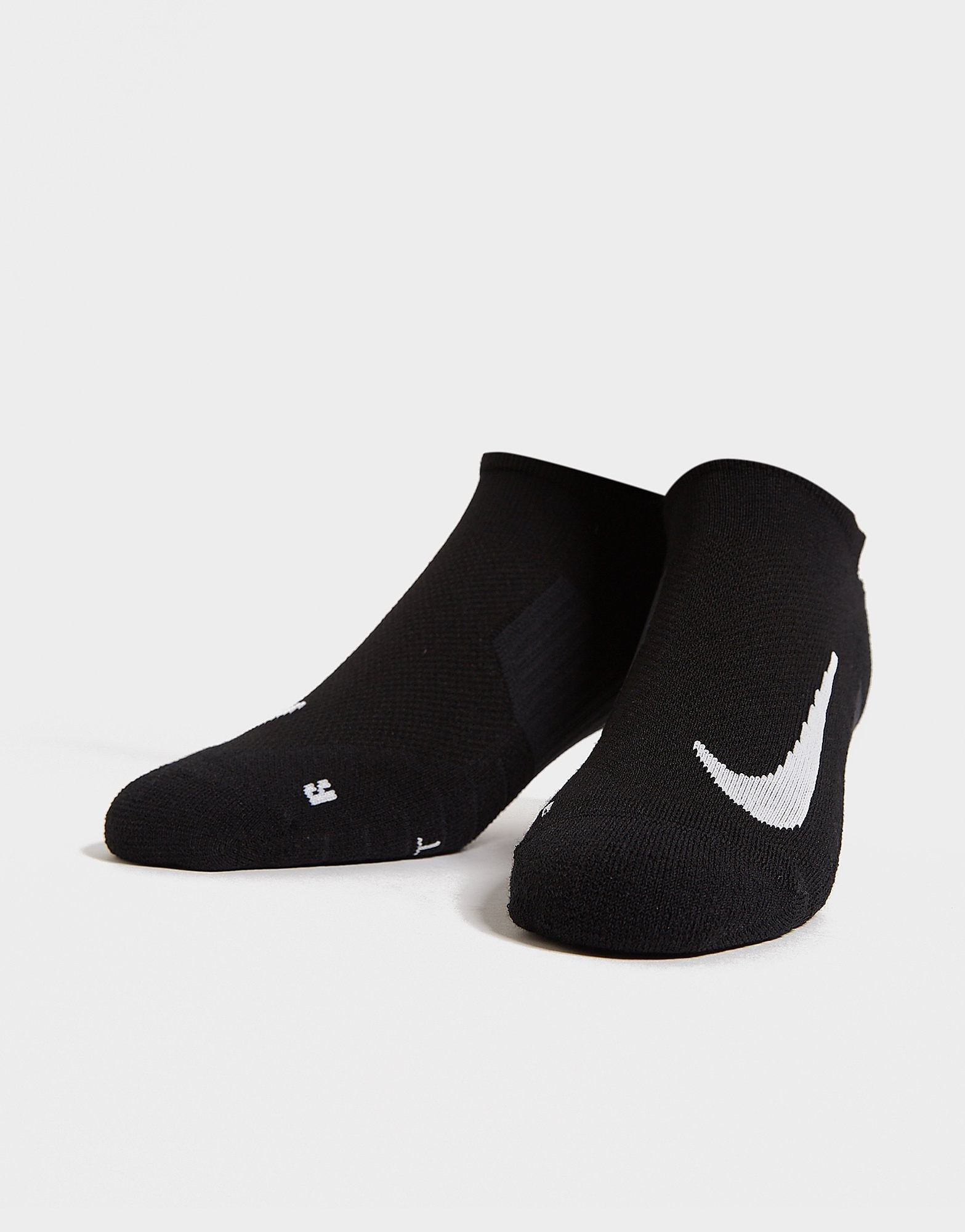 

Nike 2 Pack Multiplier Running No Show Socks - Black/White - Womens, Black/White