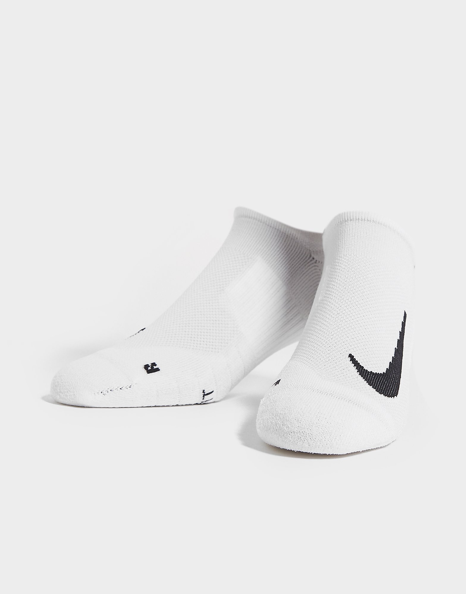 

Nike 2 Pack Multiplier Running No Show Socks - White/Black - Womens, White/Black