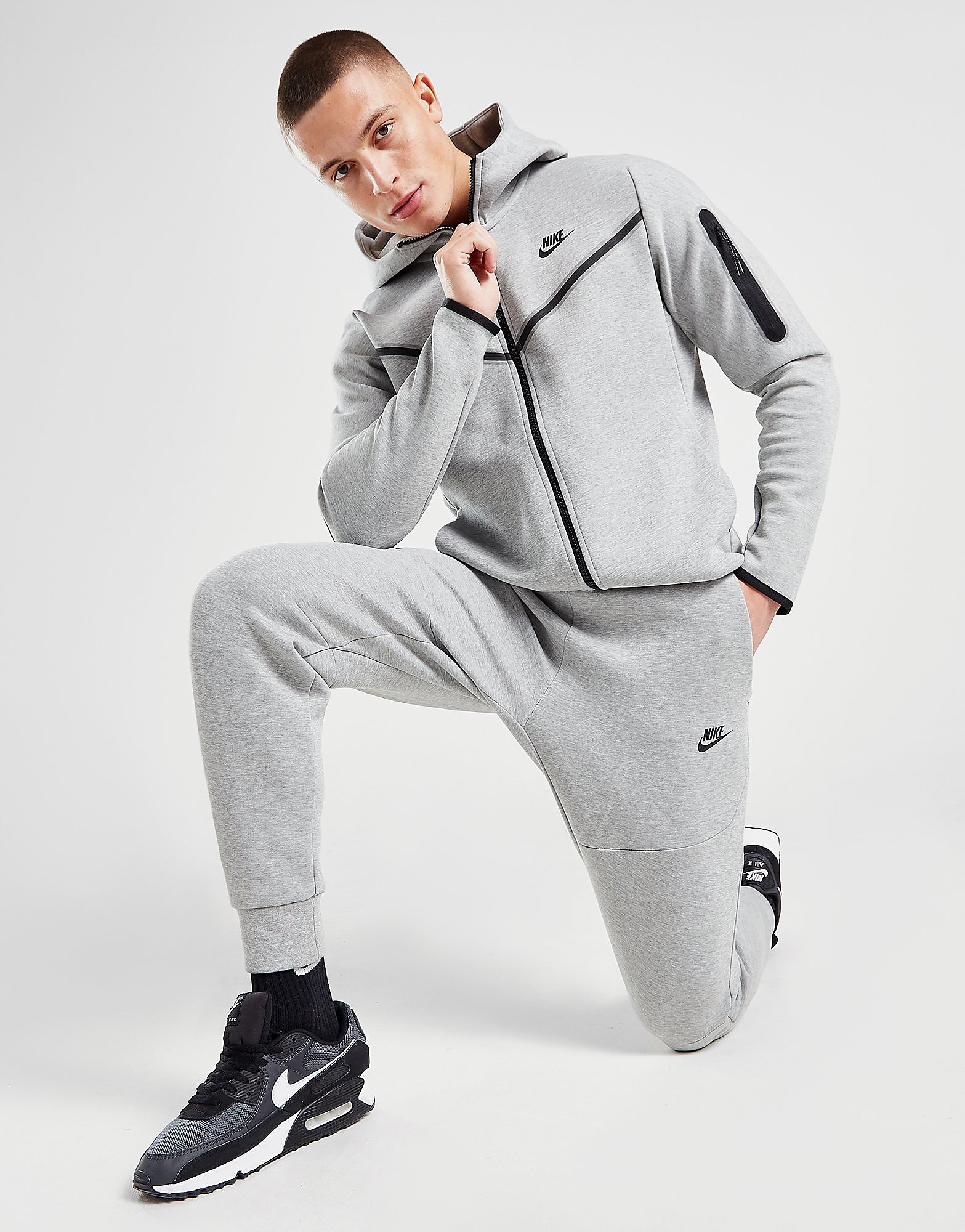 

Nike Tech Fleece Joggers - Dark Grey/Black - Mens, Dark Grey/Black