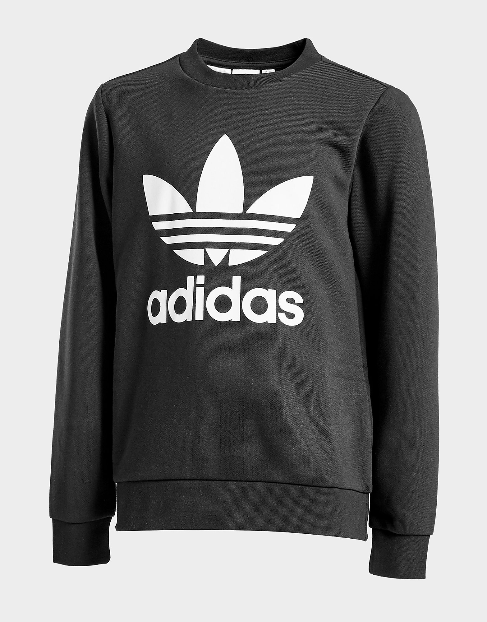 

adidas Originals Trefoil Crew Sweatshirt - Black / White - Kids, Black / White