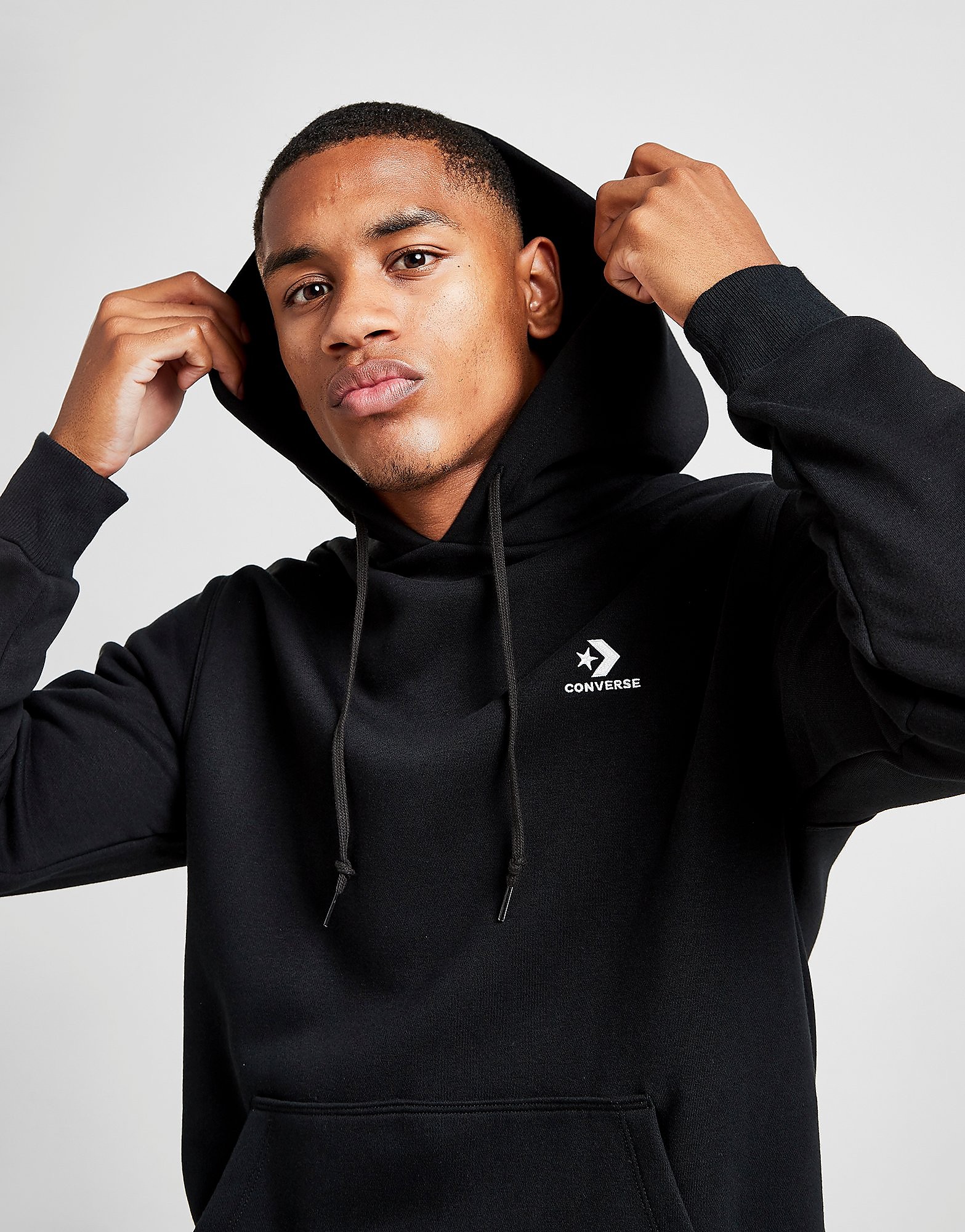 

Converse Chevron Overhead Hoodie - Black - Mens, Black