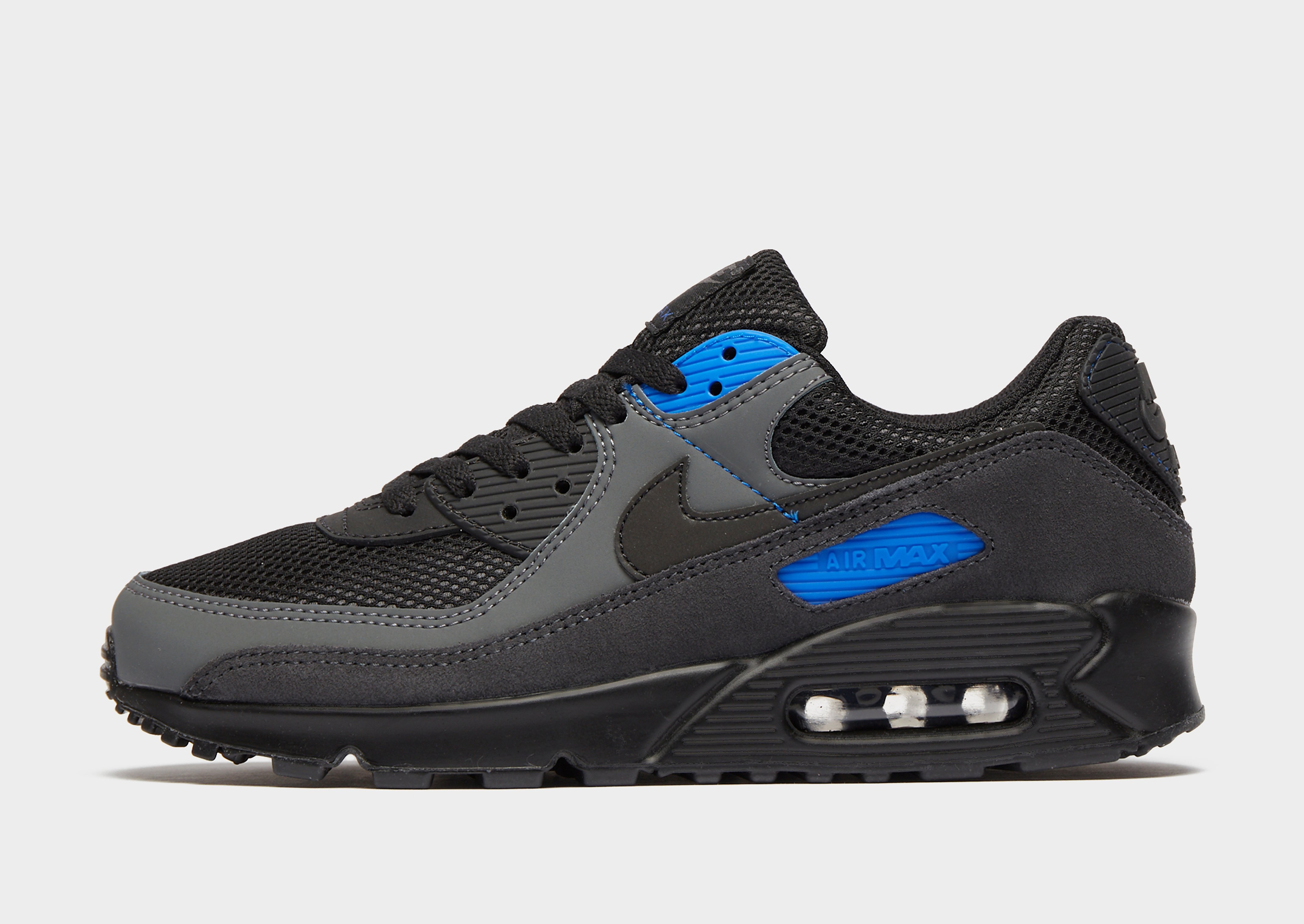 

Nike Air Max 90 - Only at JD - Black/Dark Smoke Grey/Iron Grey/Black - Mens, Black/Dark Smoke Grey/Iron Grey/Black
