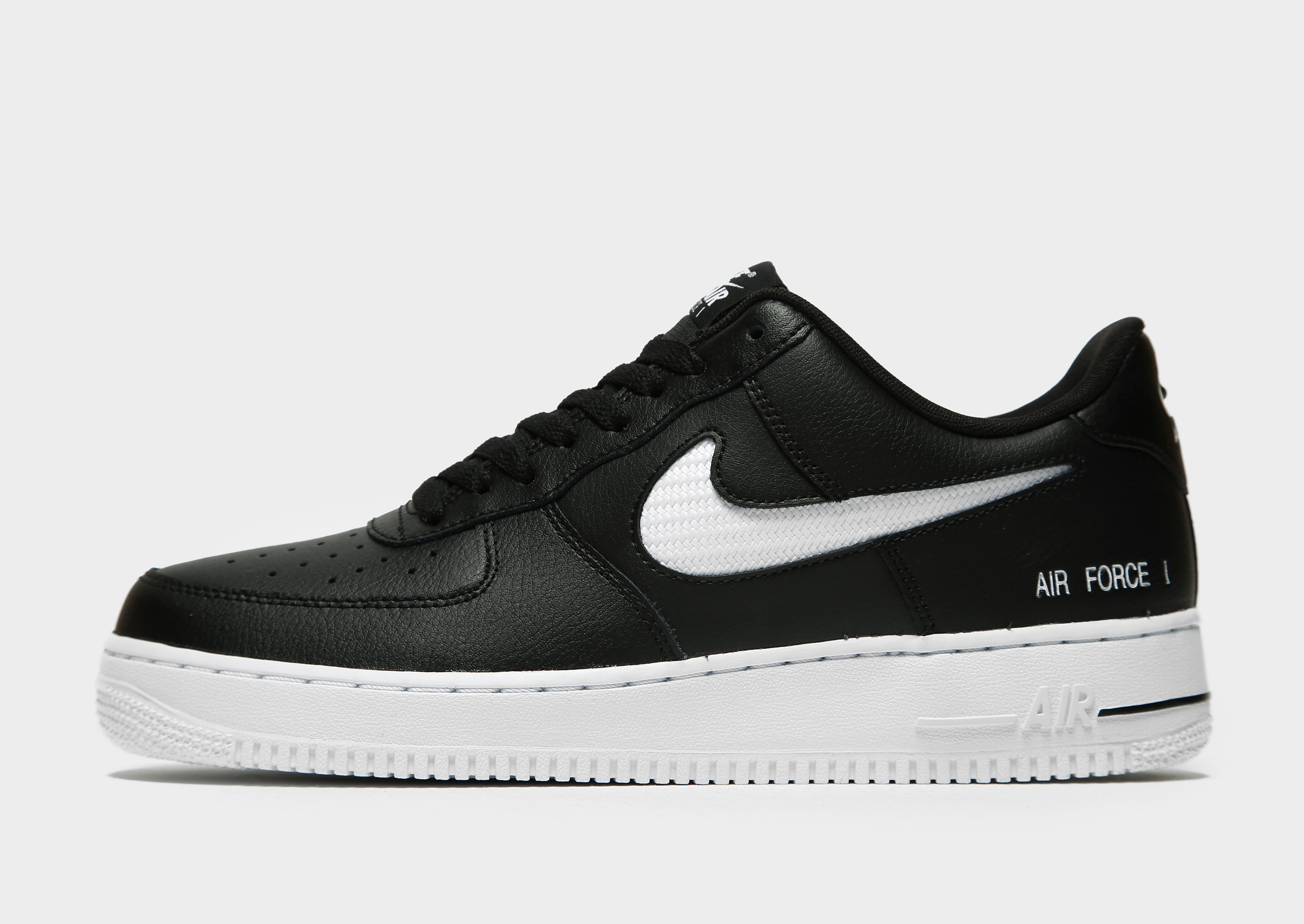 

Nike Air Force 1 Low Mesh - Only at JD - Black/White/White - Mens, Black/White/White