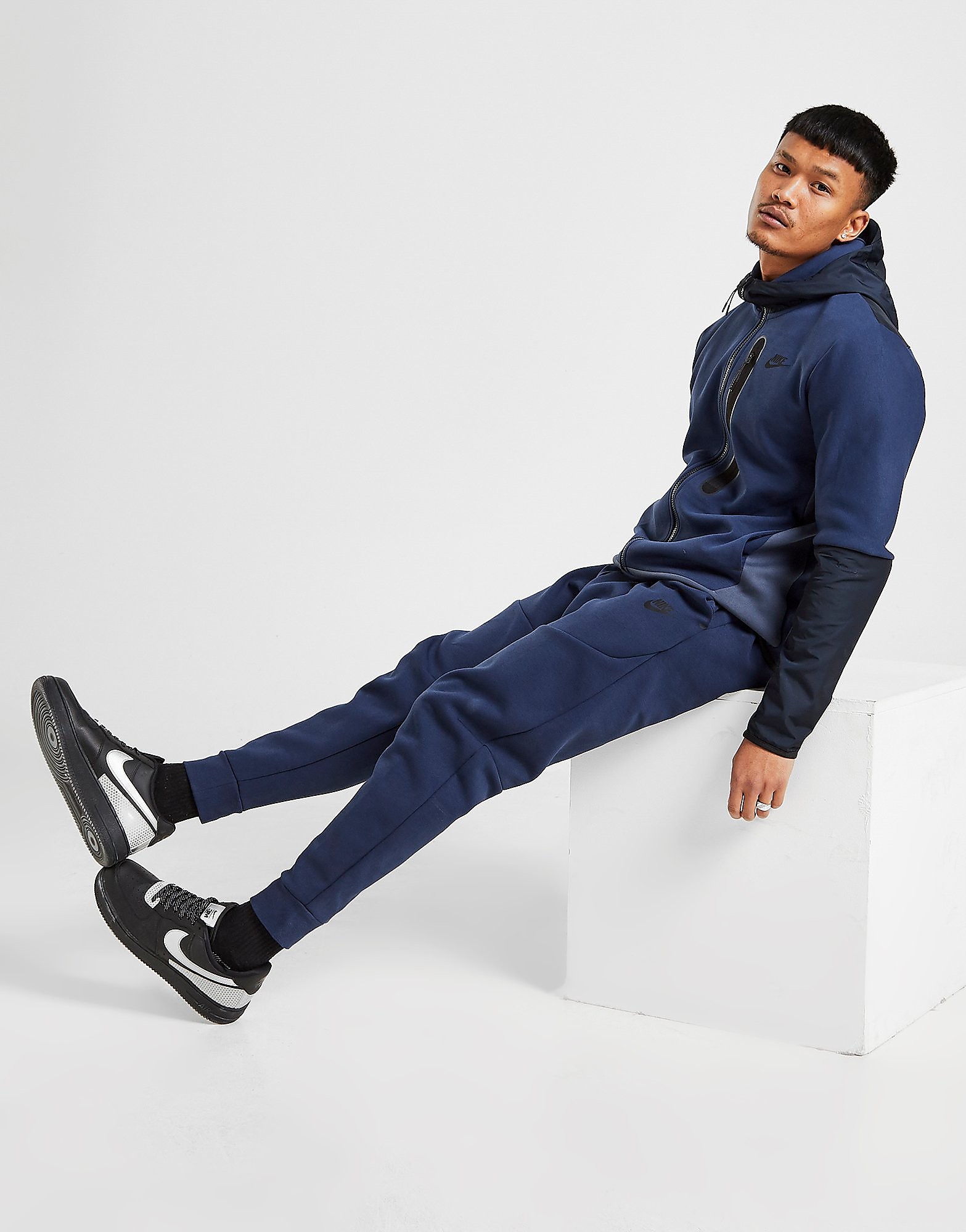 

Nike Tech Fleece Joggers - Midnight Navy/Black - Mens, Midnight Navy/Black