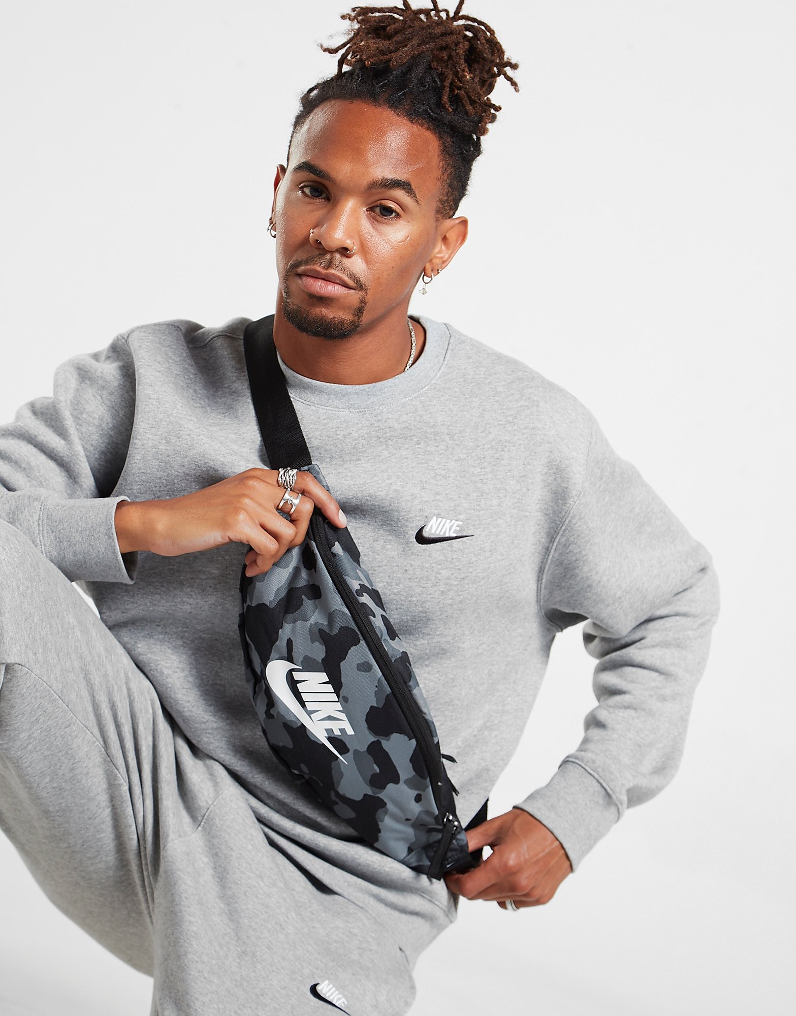 

Nike Heritage Hip Bag - Only at JD - Black/Grey - Womens, Black/Grey
