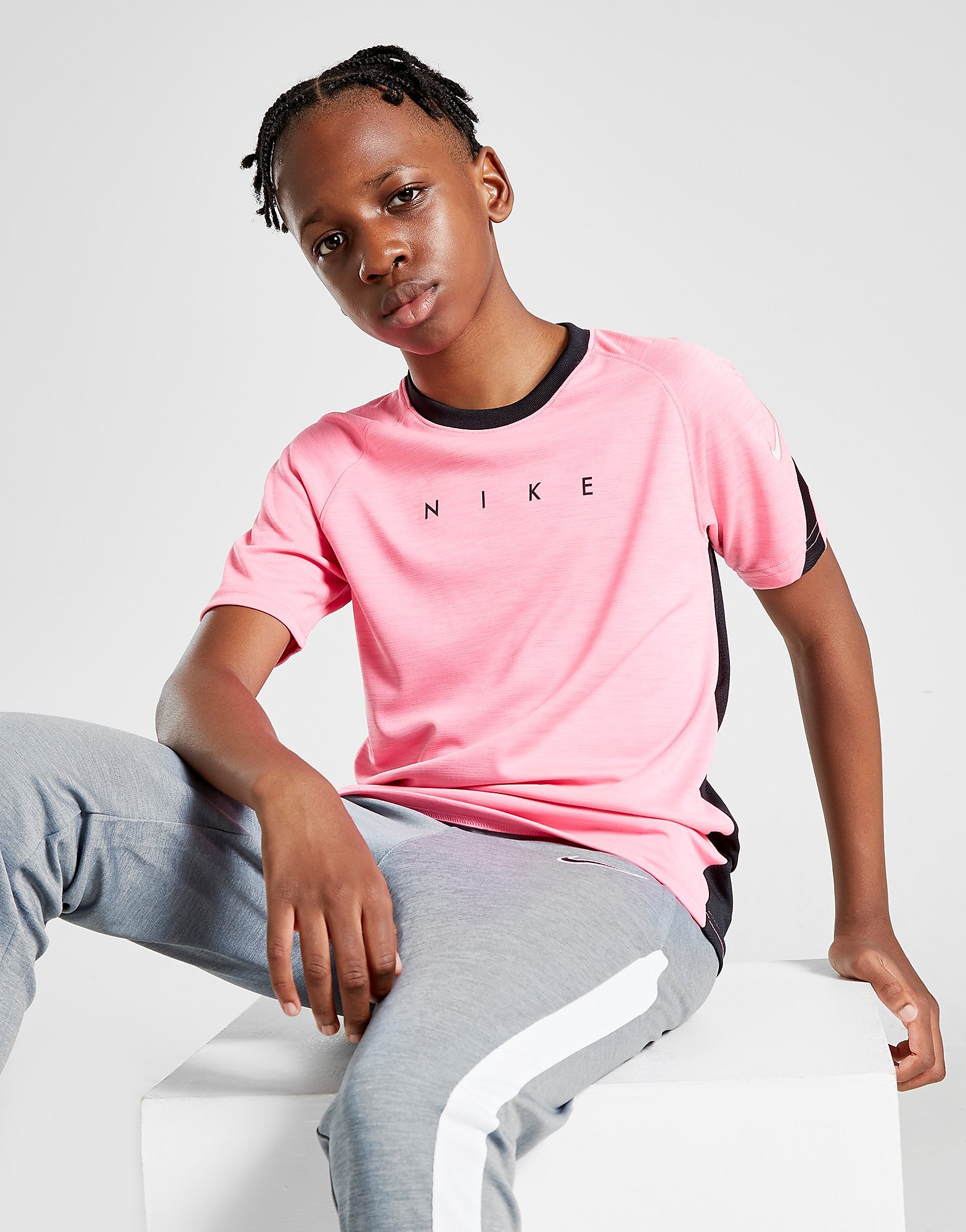 Nike Academy Next Gen Poly T-Shirt Junior - Hyper Pink/Heather/Black/White - Kids, Hyper Pink/Heather/Black/White