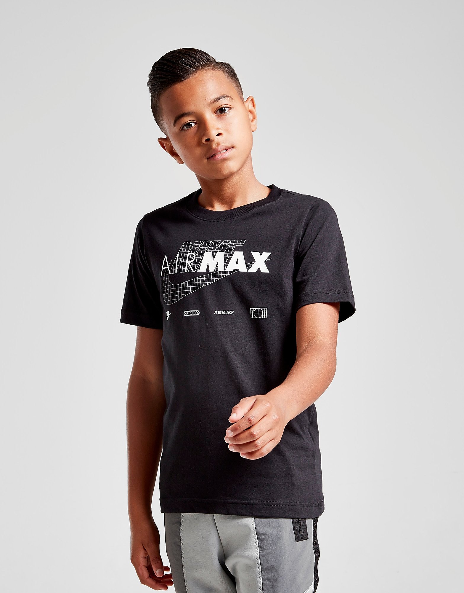 

Nike Air Max Short Sleeve T-Shirt Junior - Black/White - Kids, Black/White
