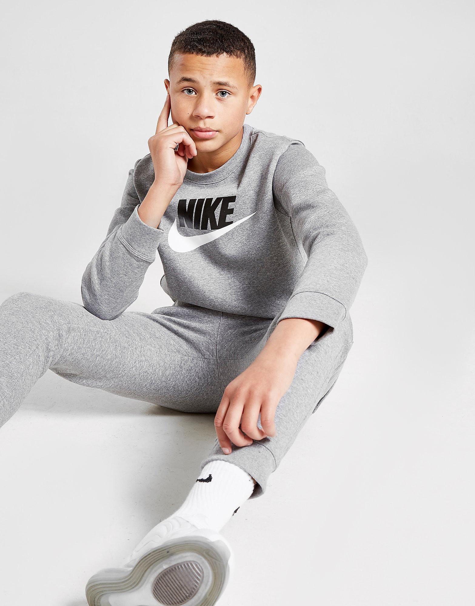 

Nike Fleece Crew Sweatshirt Junior - Carbon Heather - Kids, Carbon Heather