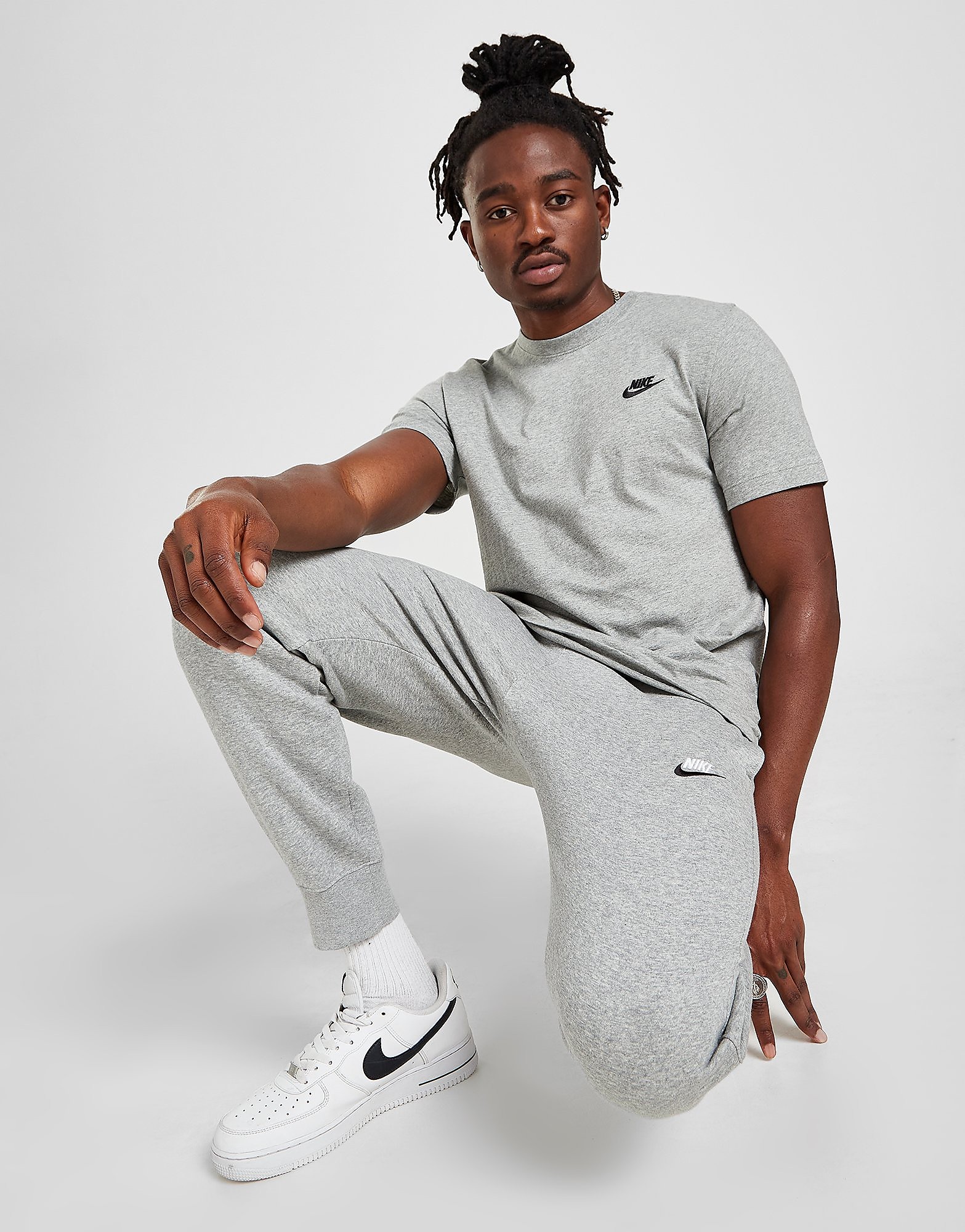 

Nike Foundation Fleece Joggers - Only at JD - Dark Grey Heather/Matte Silver/Black/White - Mens, Dark Grey Heather/Matte Silver/Black/White