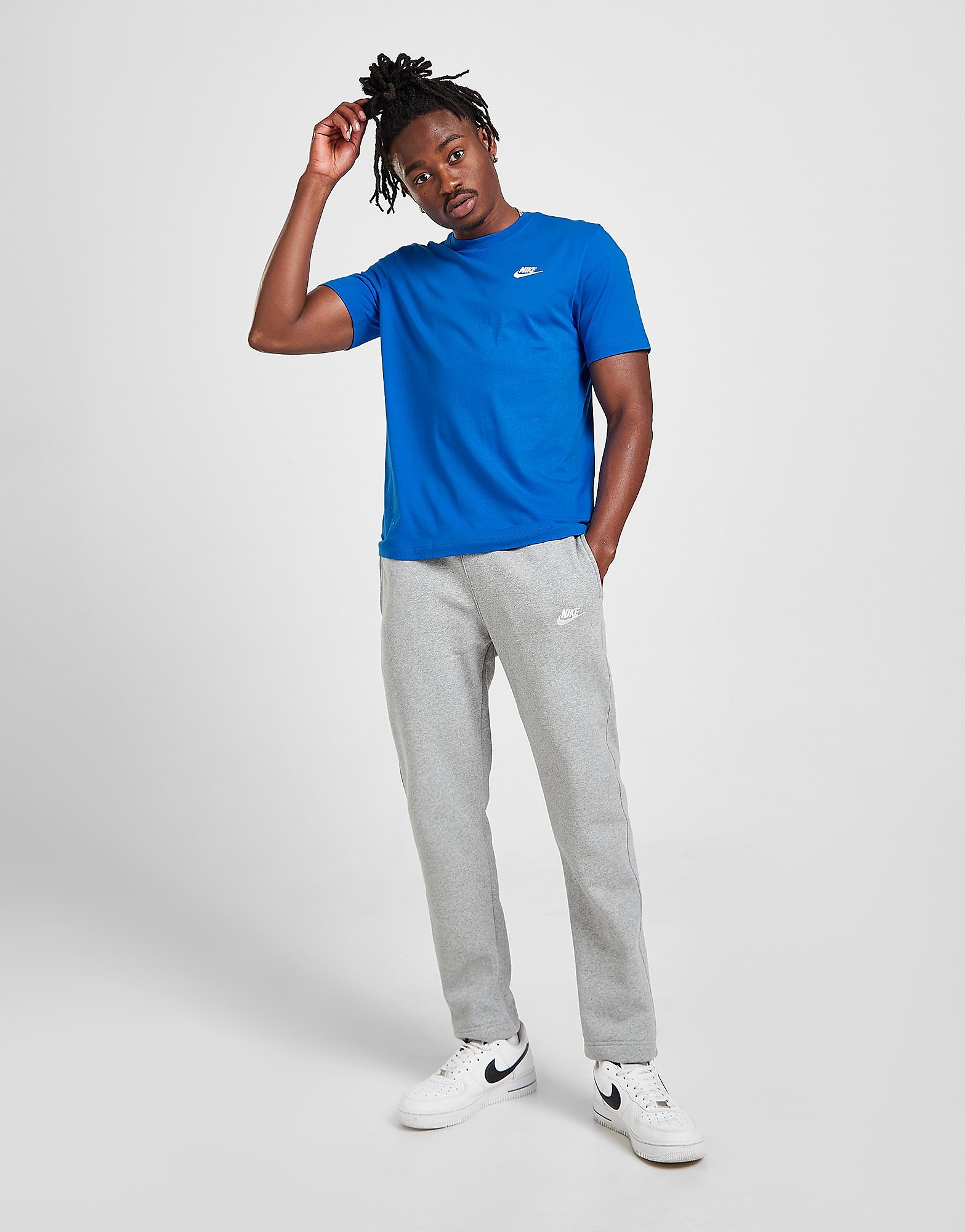 

Nike Foundation Joggers - Dark Grey Heather/Matte Silver/White - Mens, Dark Grey Heather/Matte Silver/White