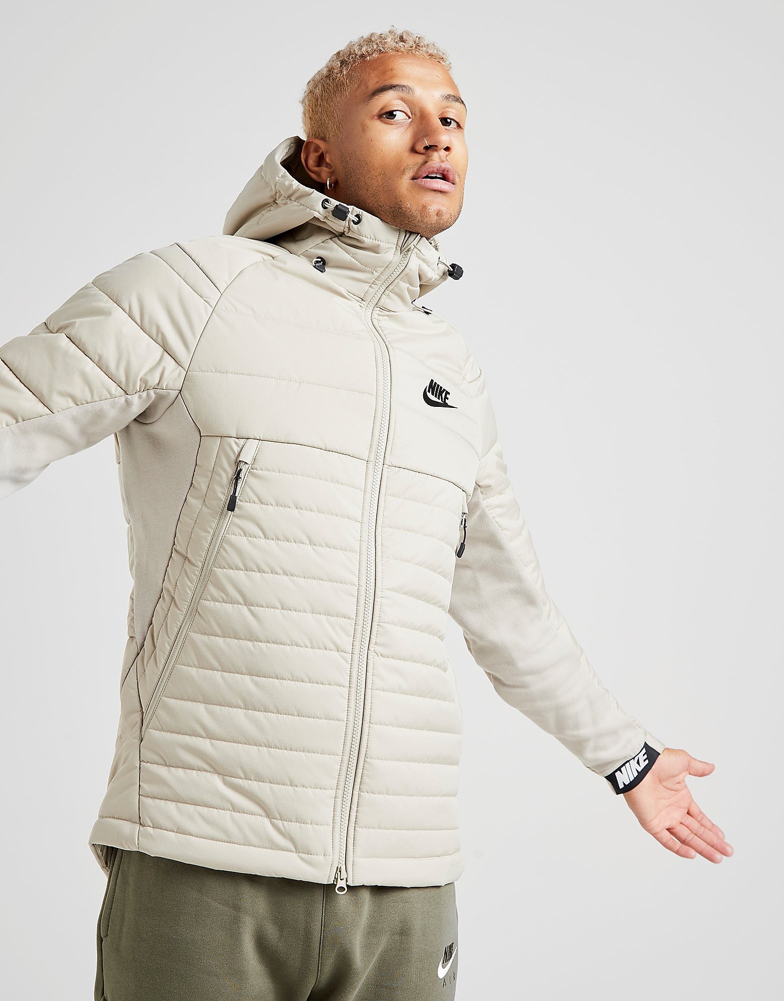 

Nike Sportswear Hybrid Jacket - Stone/Black - Mens, Stone/Black