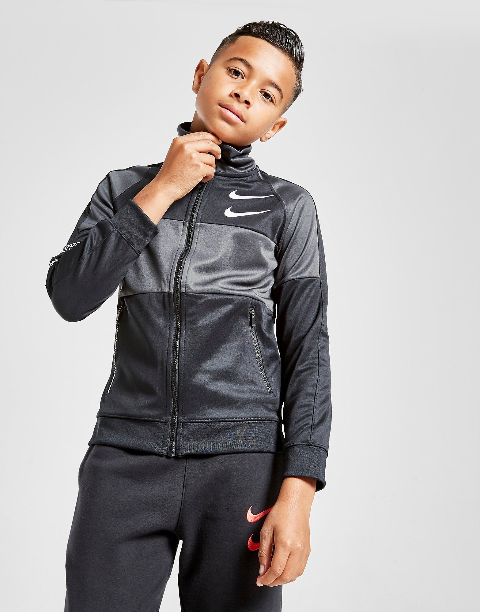 

Nike Double Swoosh Track Top Junior - Black/Anthracite/White - Kids, Black/Anthracite/White