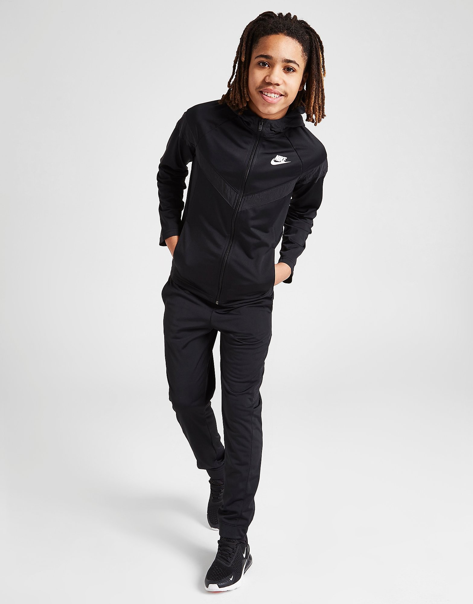 Nike Woven Sportswear Tracksuit Junior - Black/Black/Black/White, Black/Black/Black/White