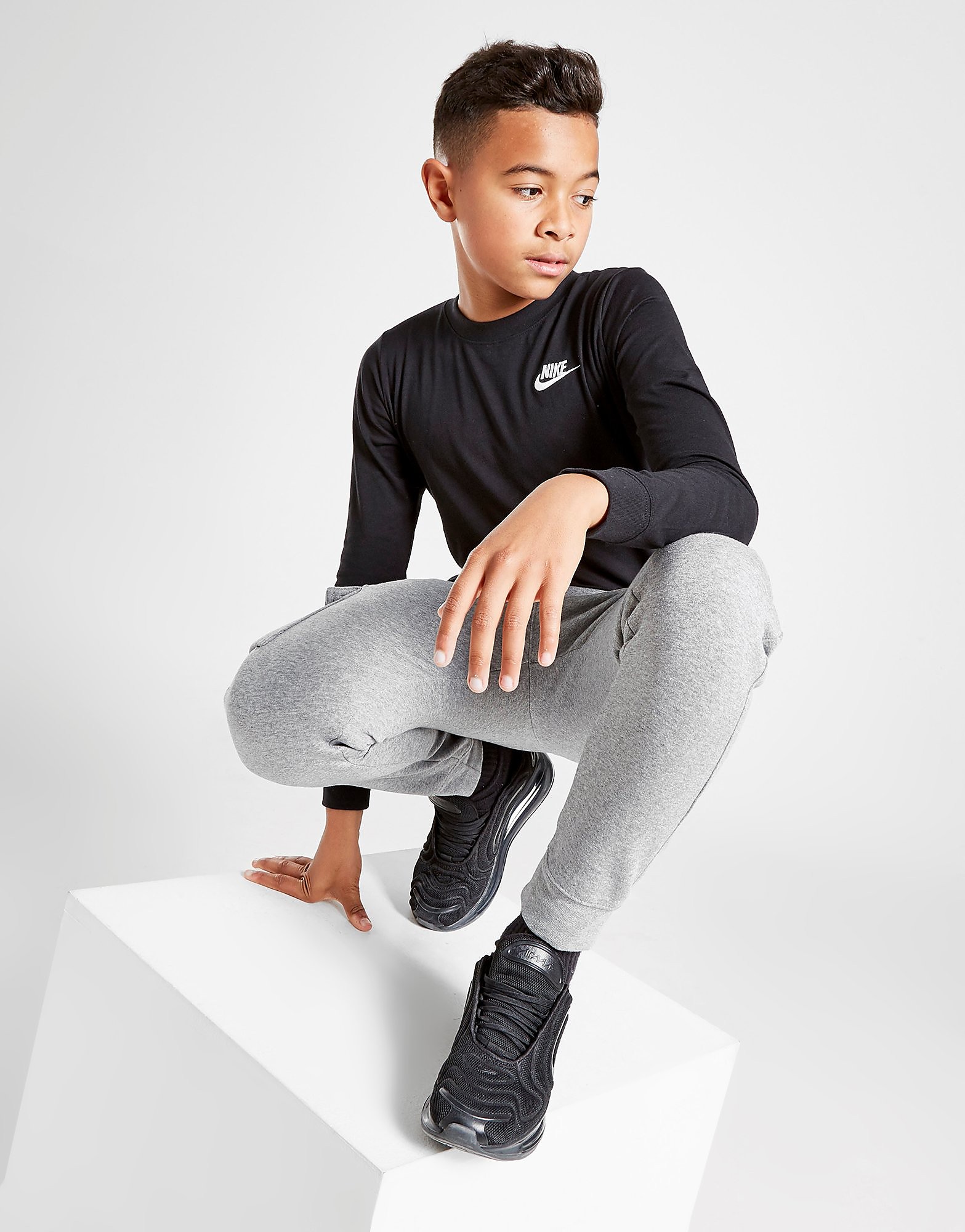 

Nike Futura Long Sleeve T-Shirt Junior - Black - Kids, Black