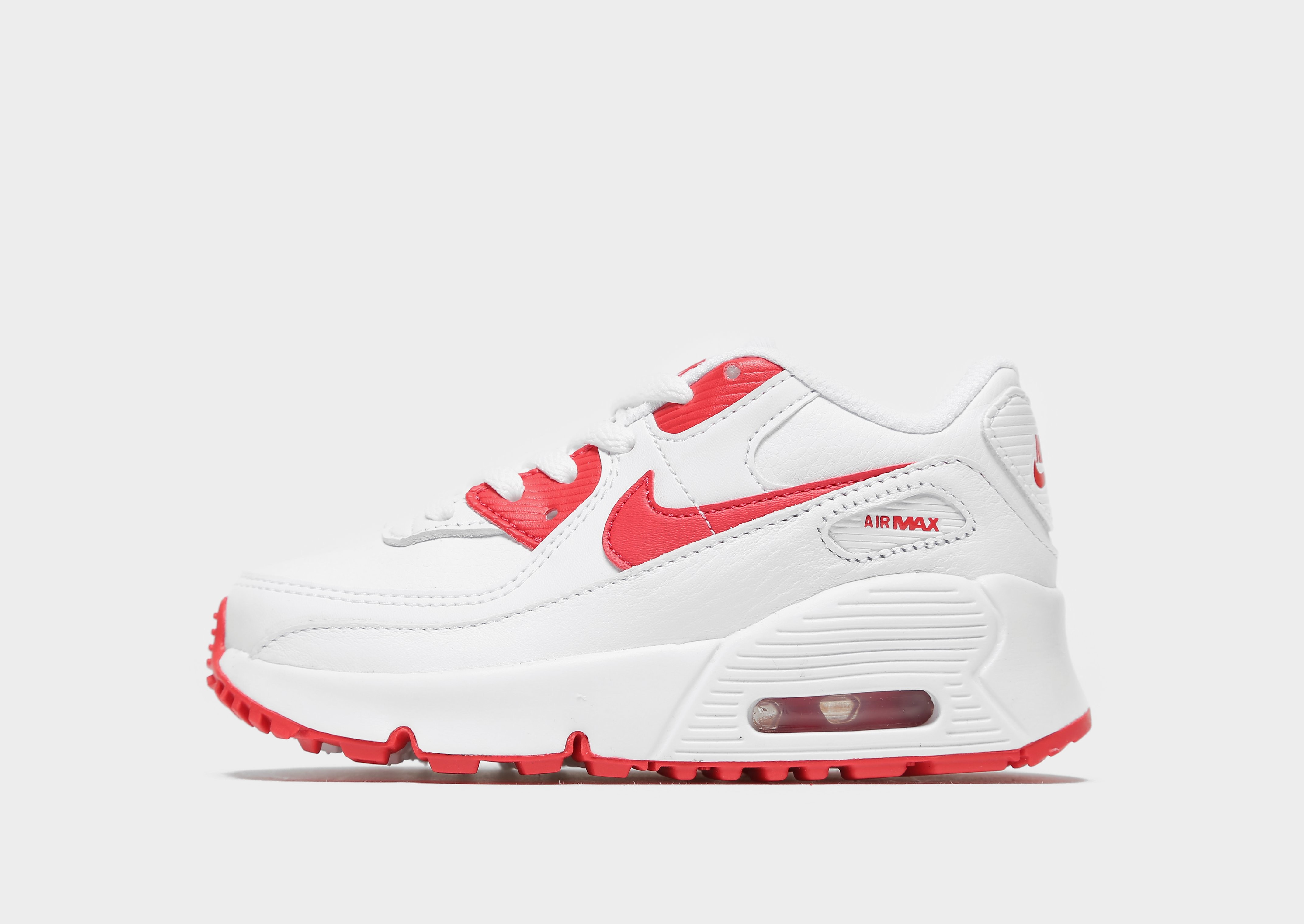 

Nike Air Max 90 Leather Infant - White/Black/Hyper Red/Red - Kids, White/Black/Hyper Red/Red
