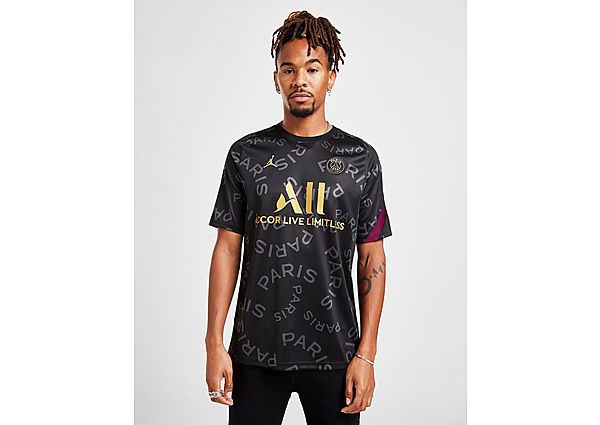 Jordan Maillot d'avant-match Paris Saint-Germain Homme - Black/Black/Bordeaux/Truly Gold, Black/Blac