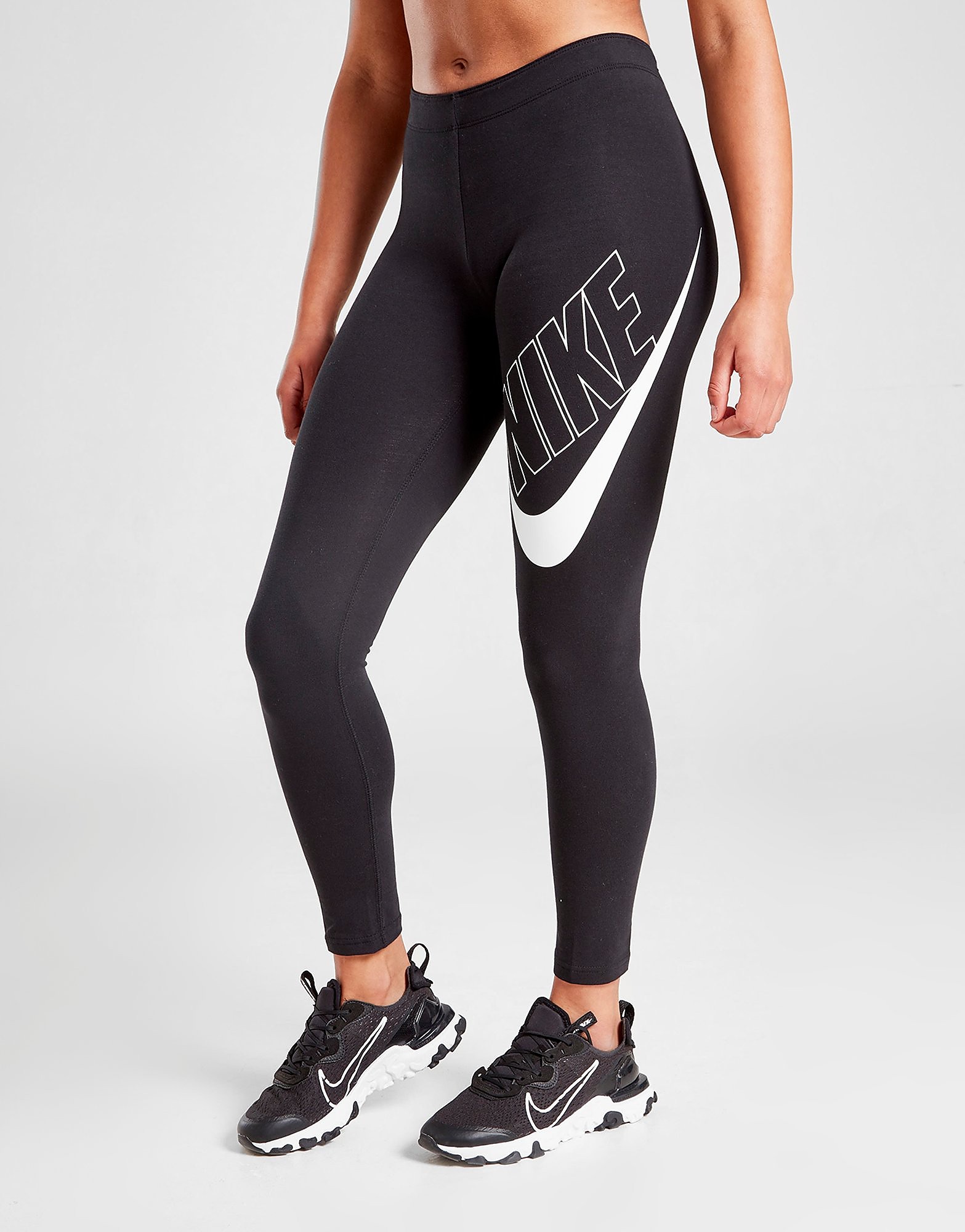 

Nike Girls' Favourite Leggings Junior - Black/White/White - Kids, Black/White/White