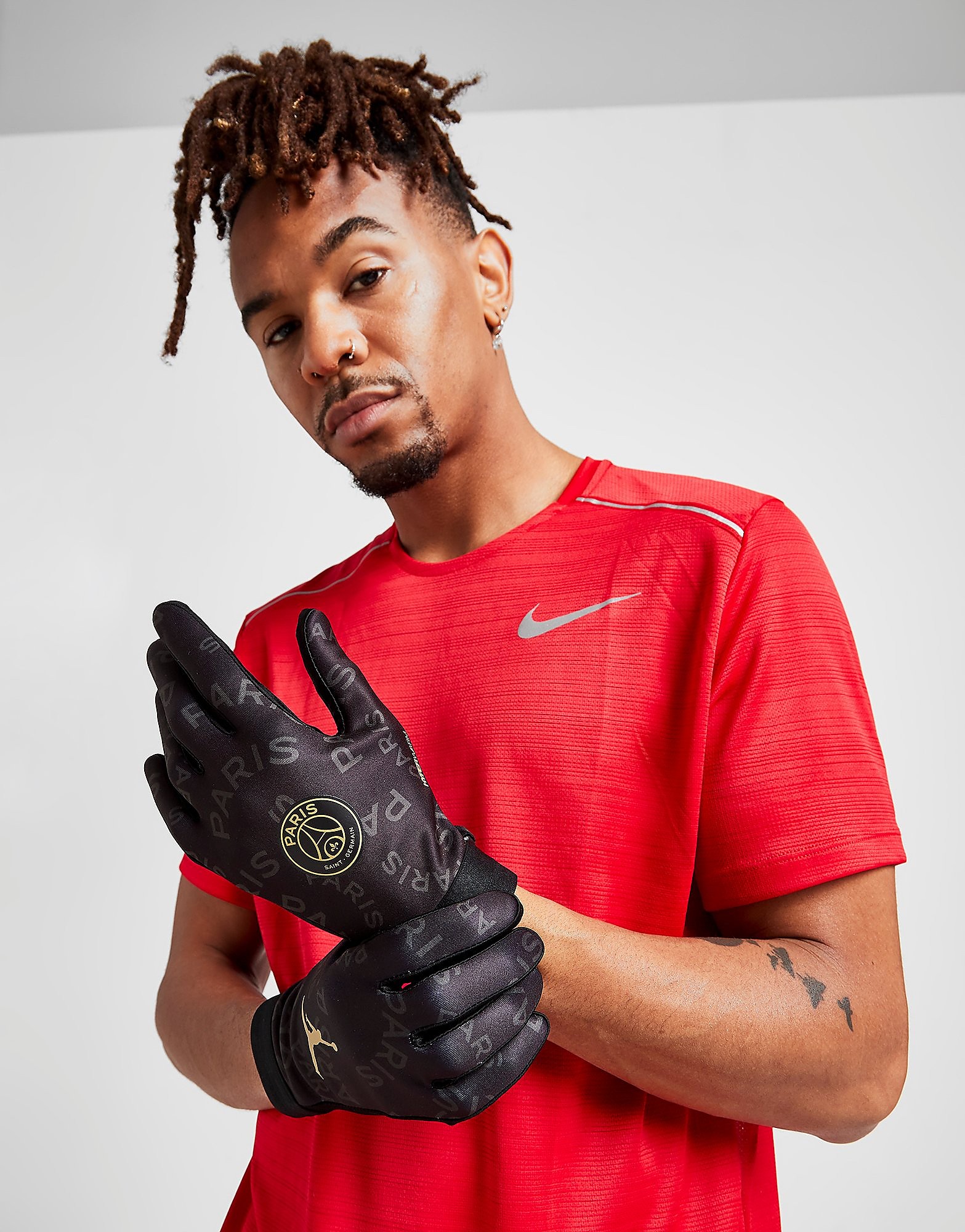 

Jordan Paris Saint Germain HyperWarm Gloves - Black/Anthracite/Gold - Womens, Black/Anthracite/Gold